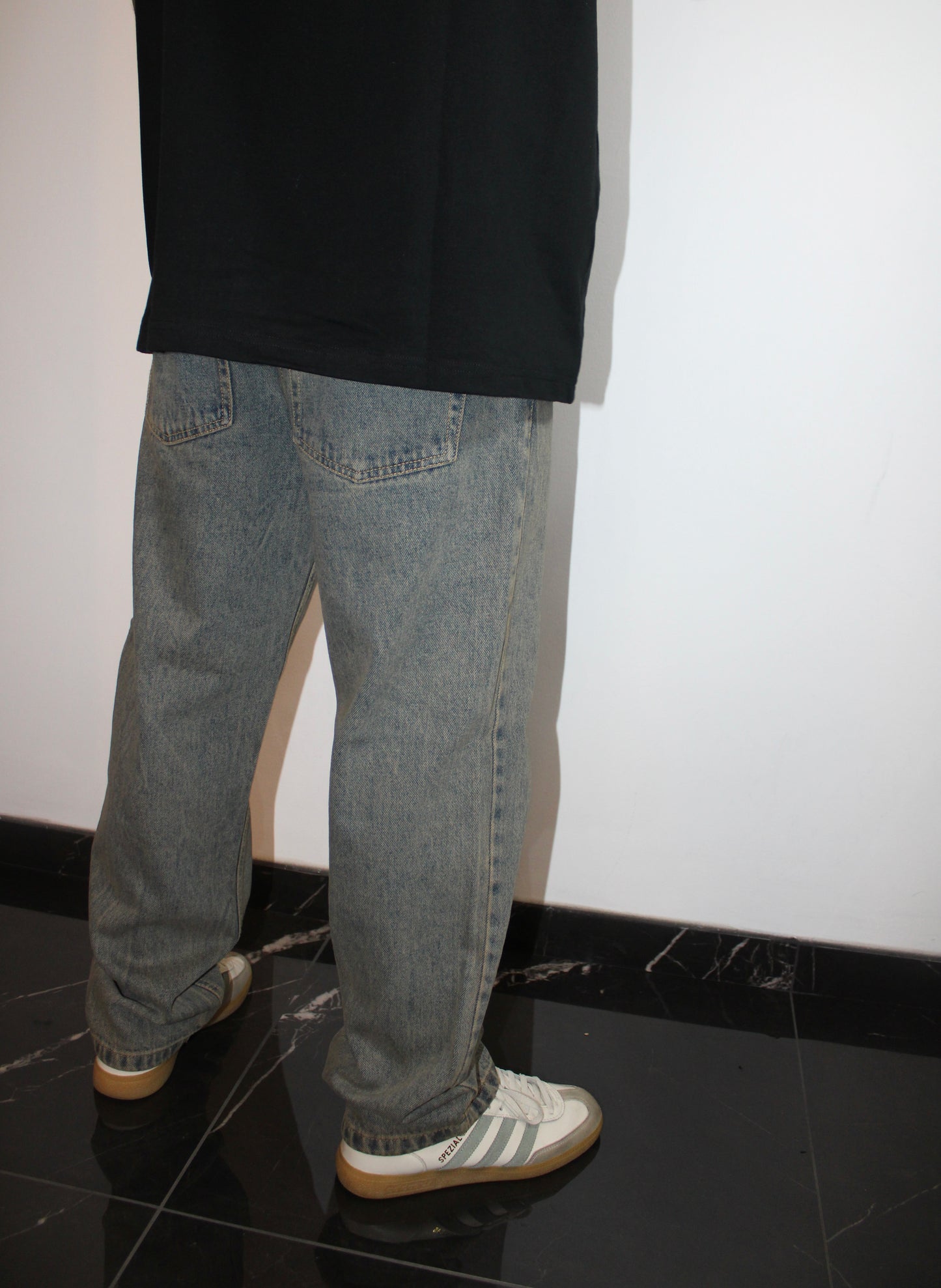 Jeans baggy slavato