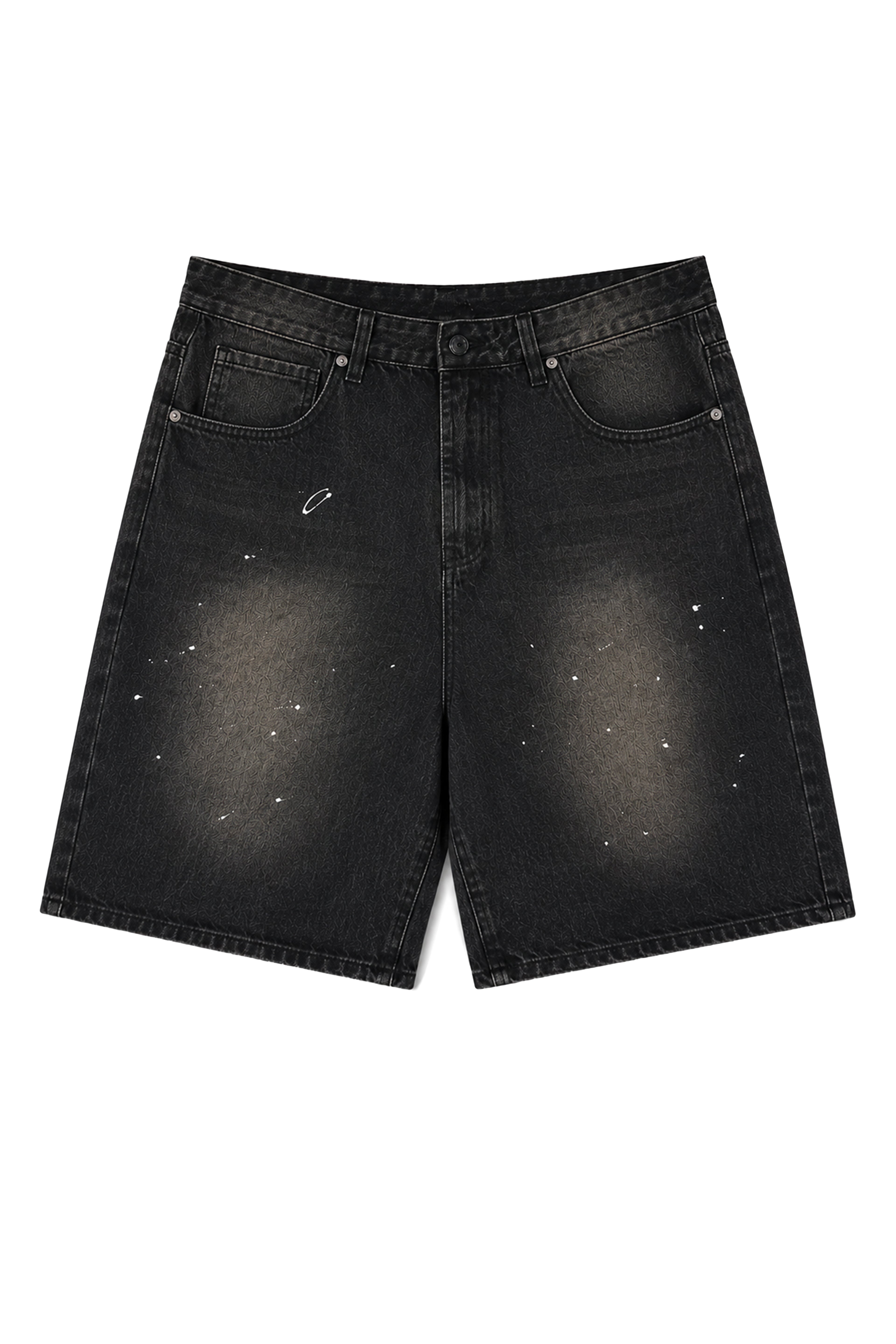Bermuda jeans loose fit slavato