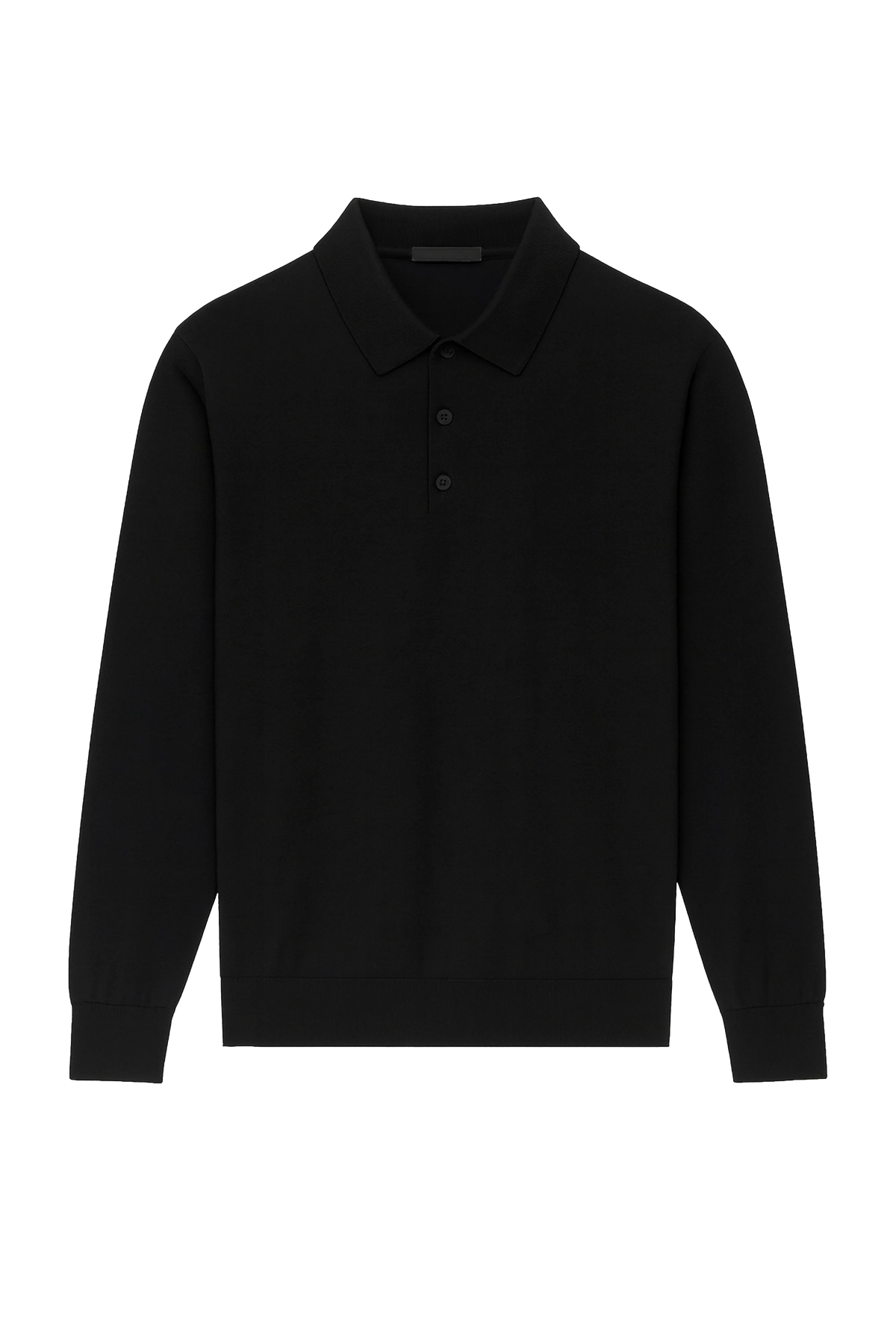 Polo manica lunga con bottoni - 55% viscosa