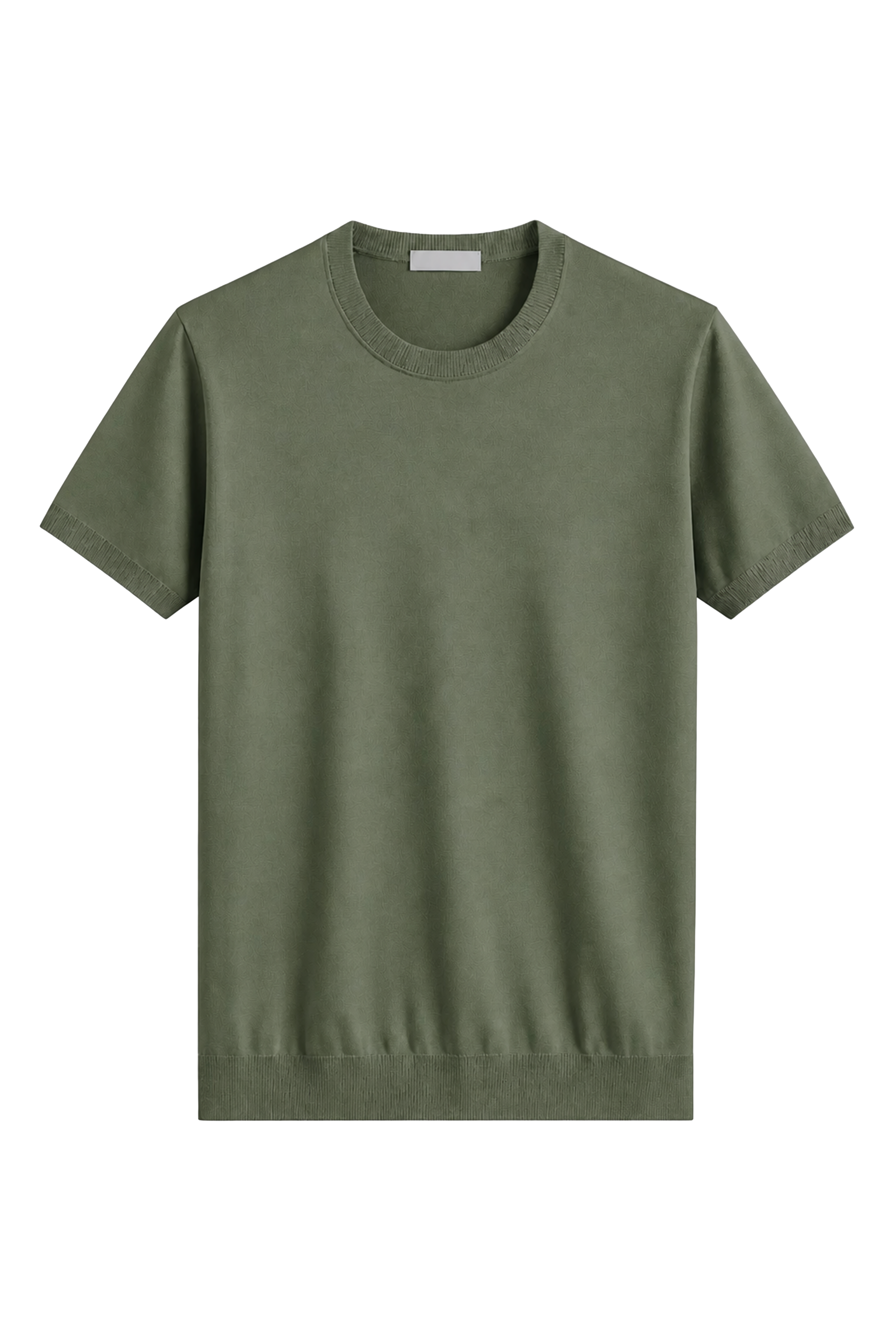 Maglia girocollo in tessuto - 70% cotone