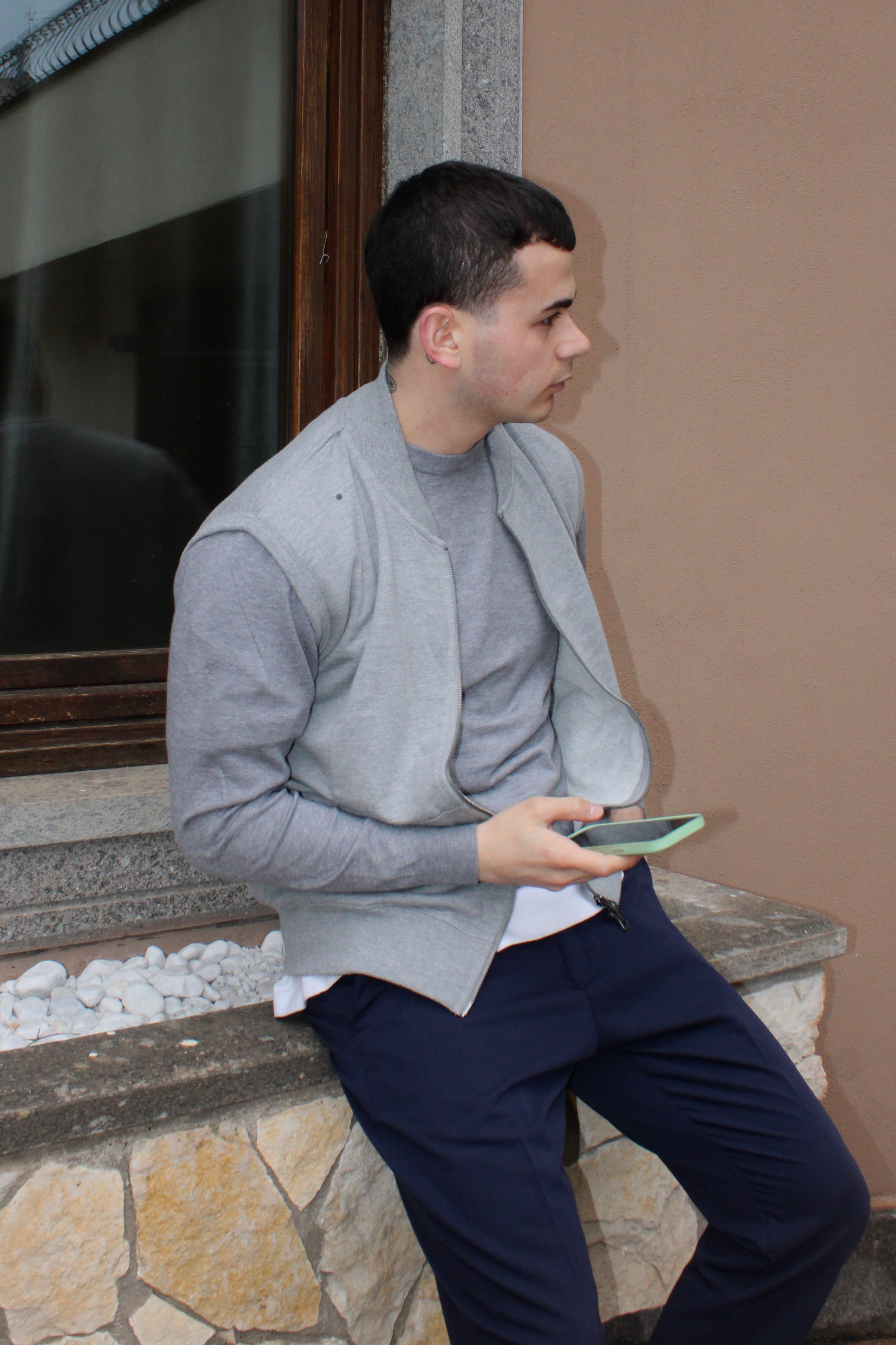 Gilet zip intera con tasche