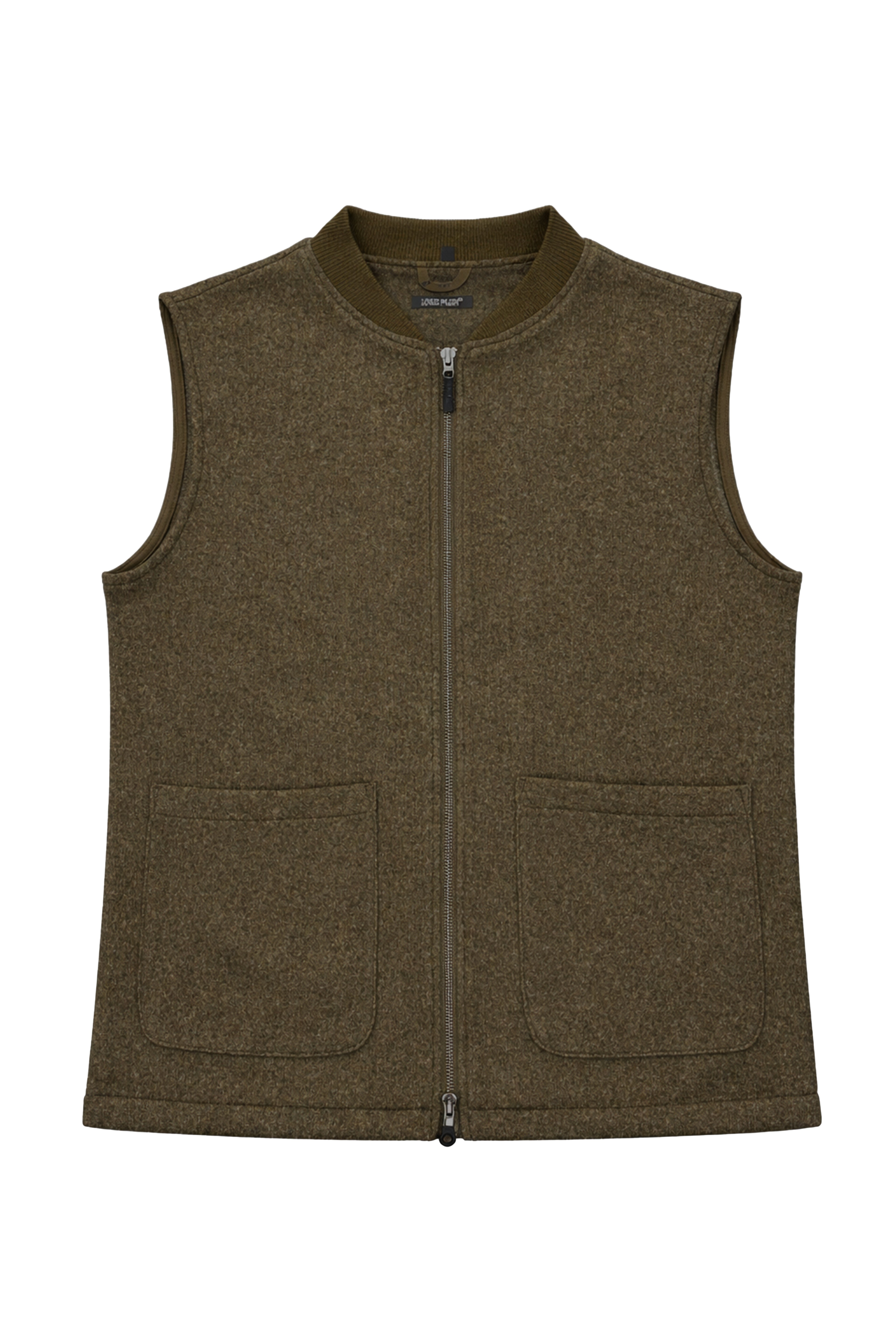 Gilet zip intera con tasche - 30% Lana