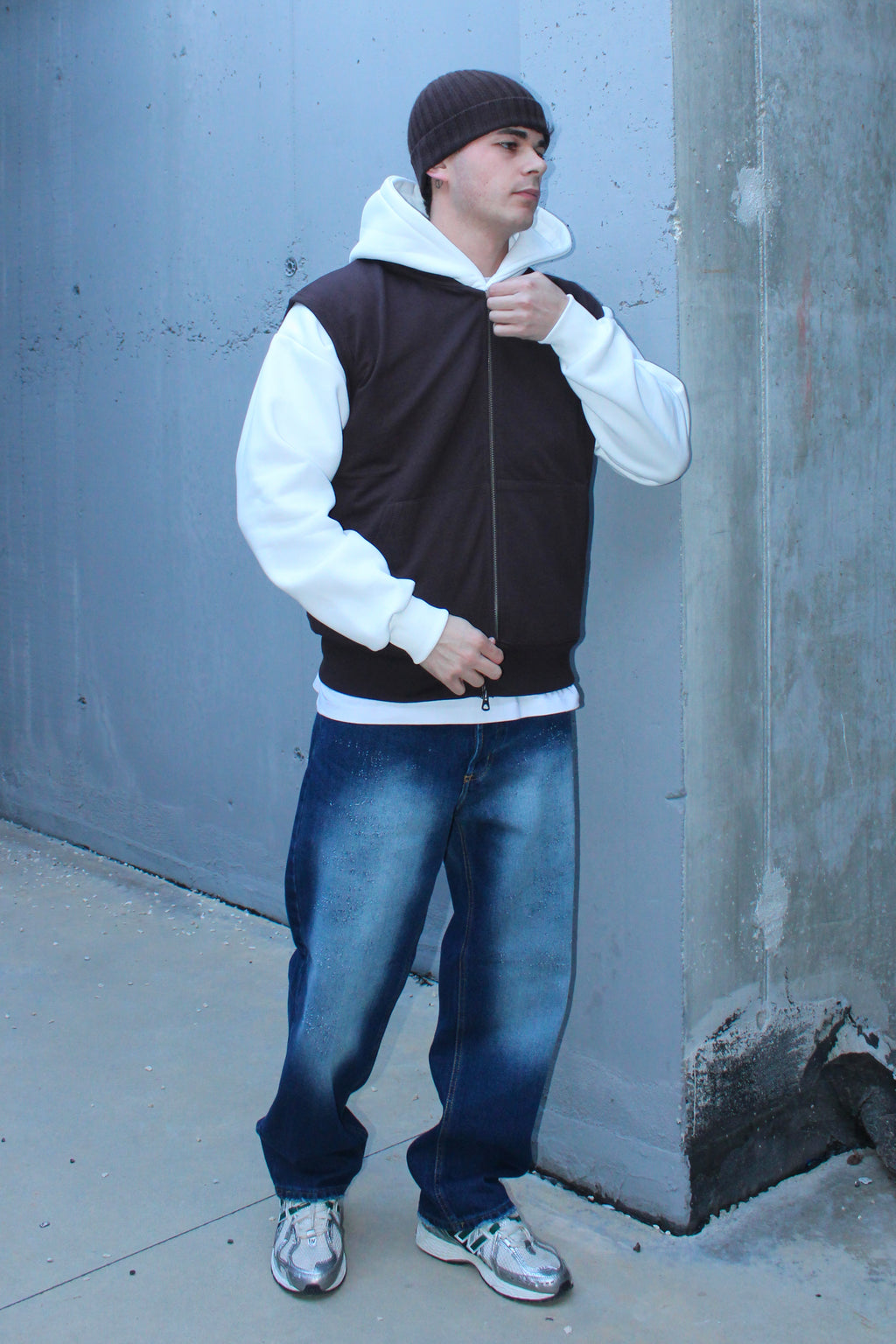 Gilet zip intera con tasche