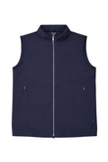 Gilet smanicato in tessuto tecnico liscio