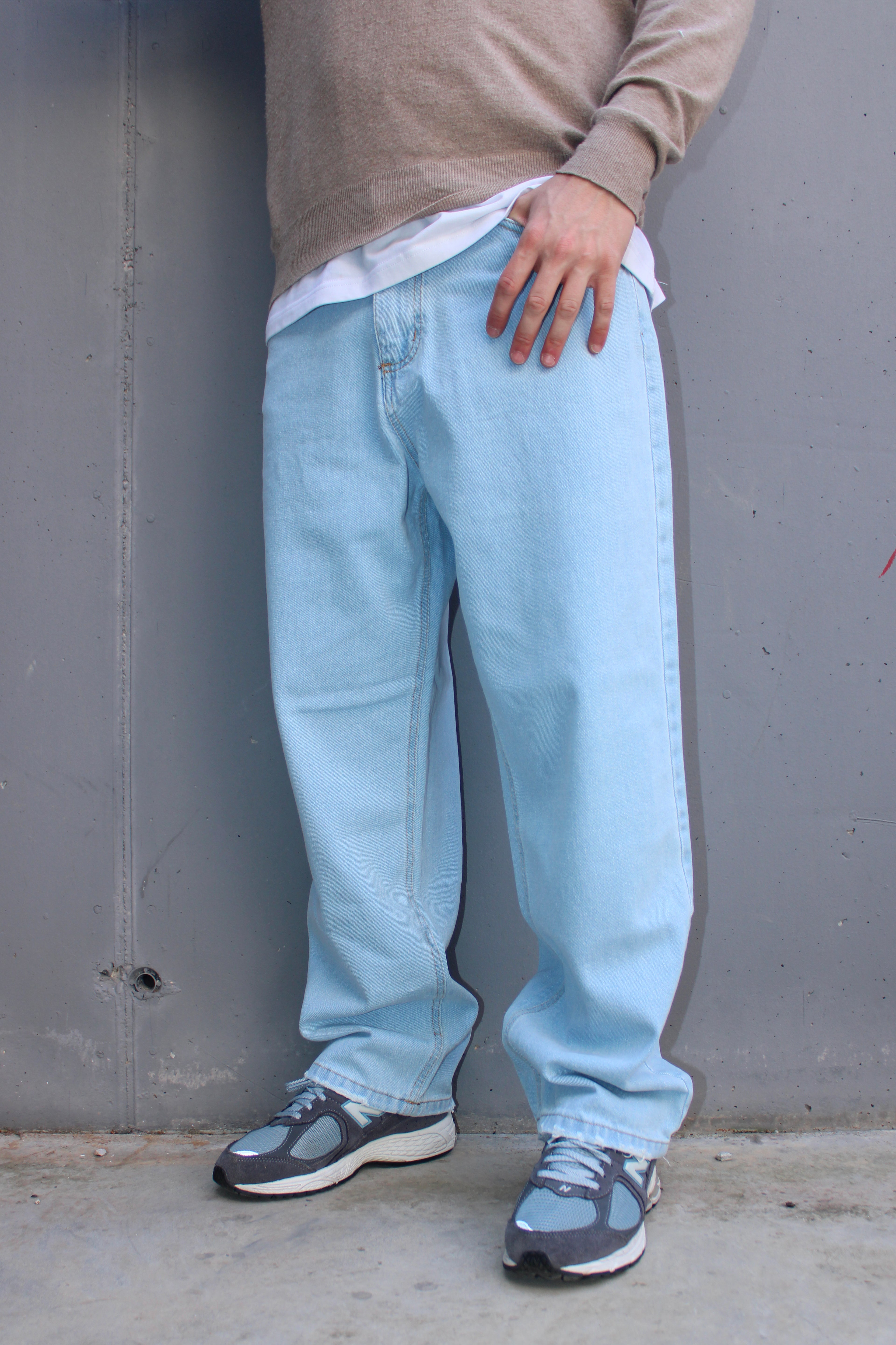 Jeans baggy denim chiaro