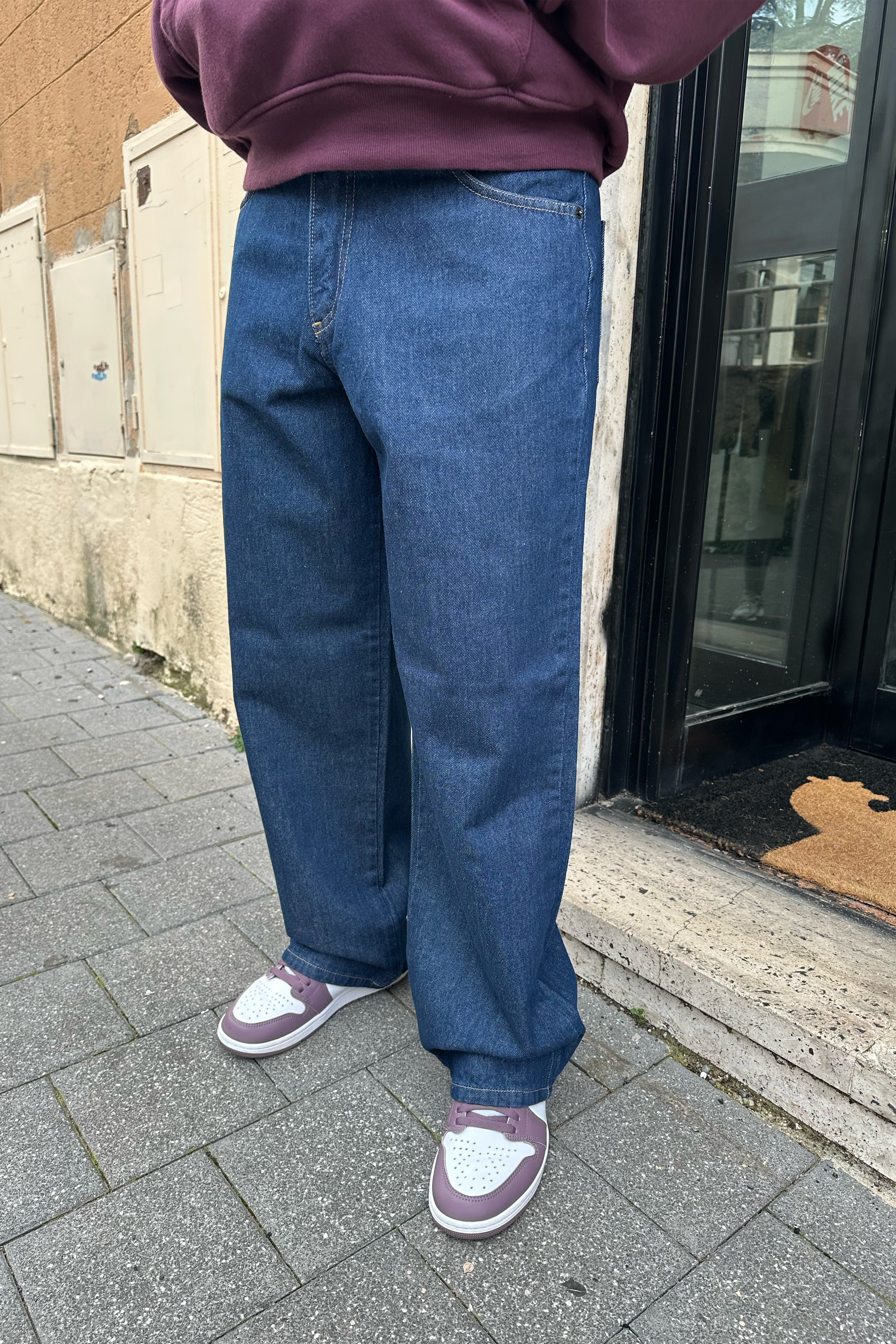 Jeans baggy denim scuro