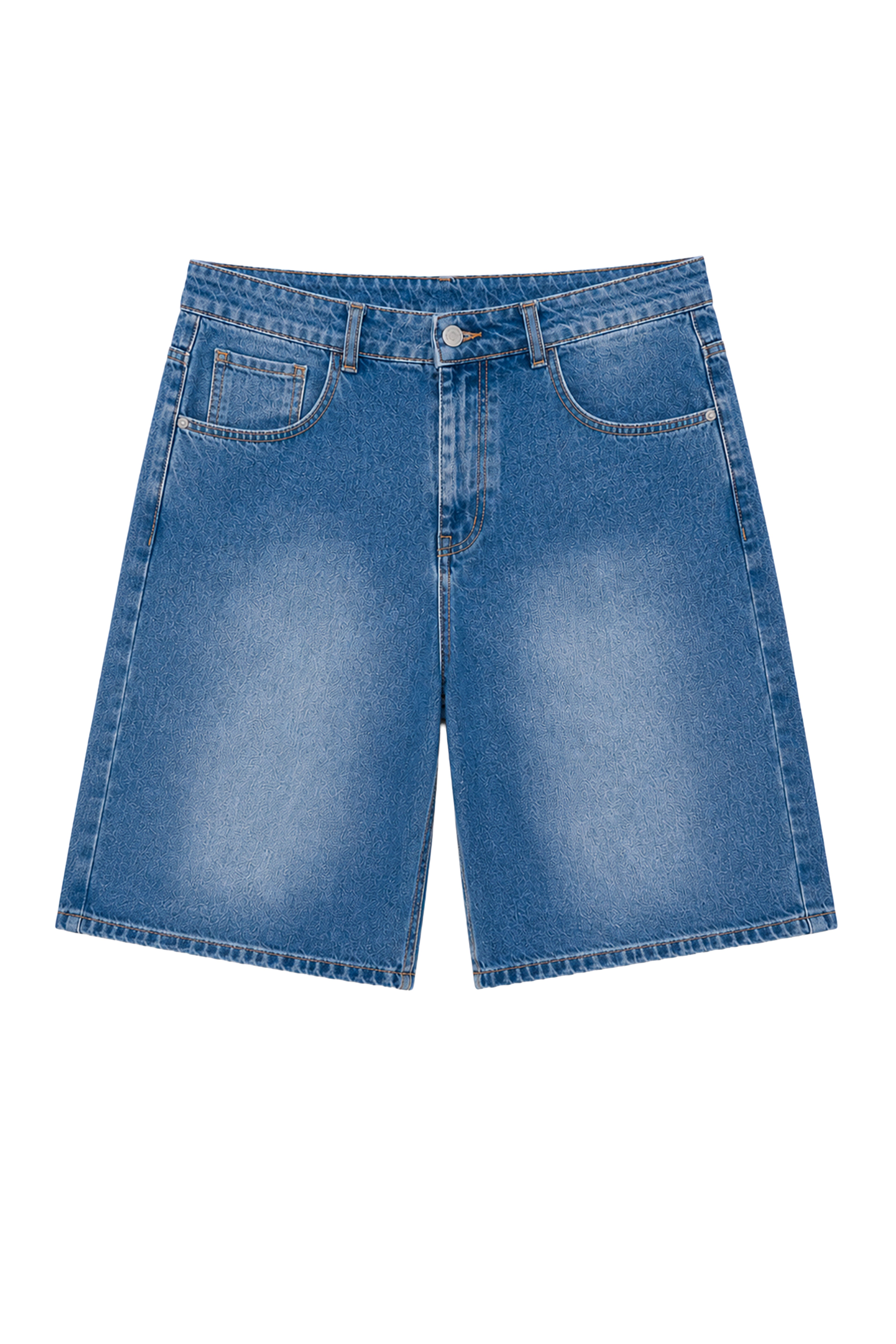 Bermuda jeans loose fit slavato