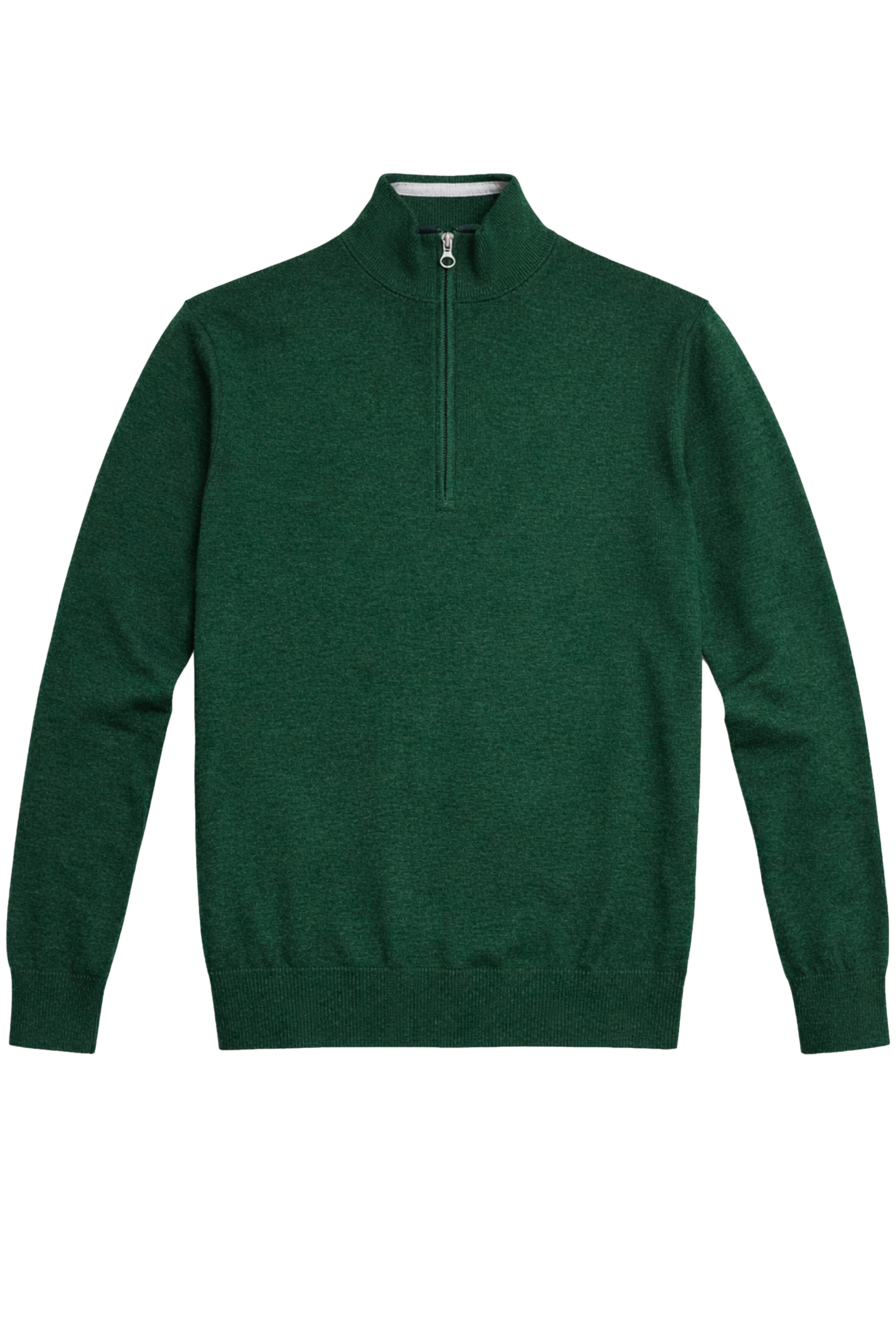 Maglioncino a collo alto mezza zip - 15% Lana