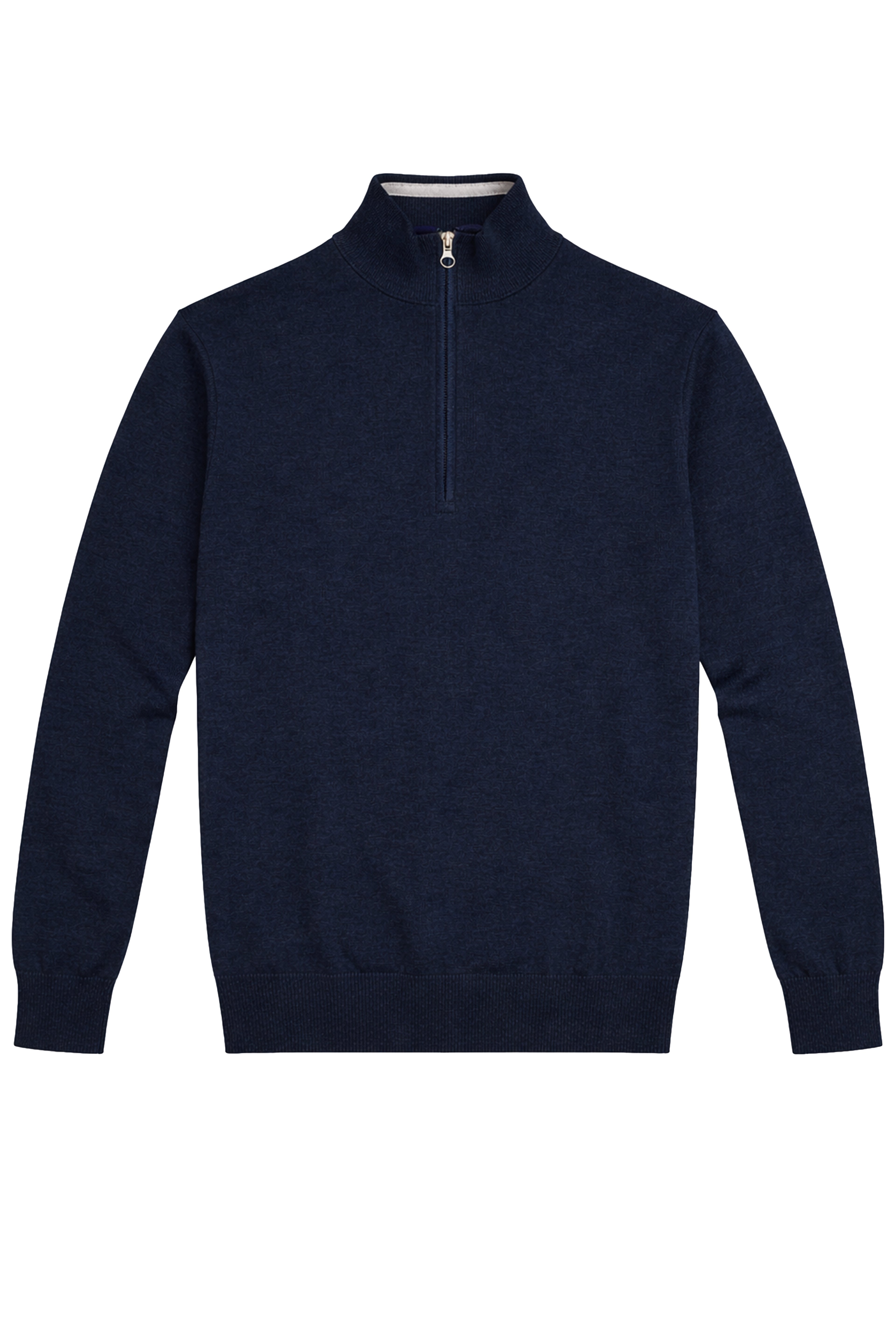 Maglioncino a collo alto mezza zip - 15% Lana