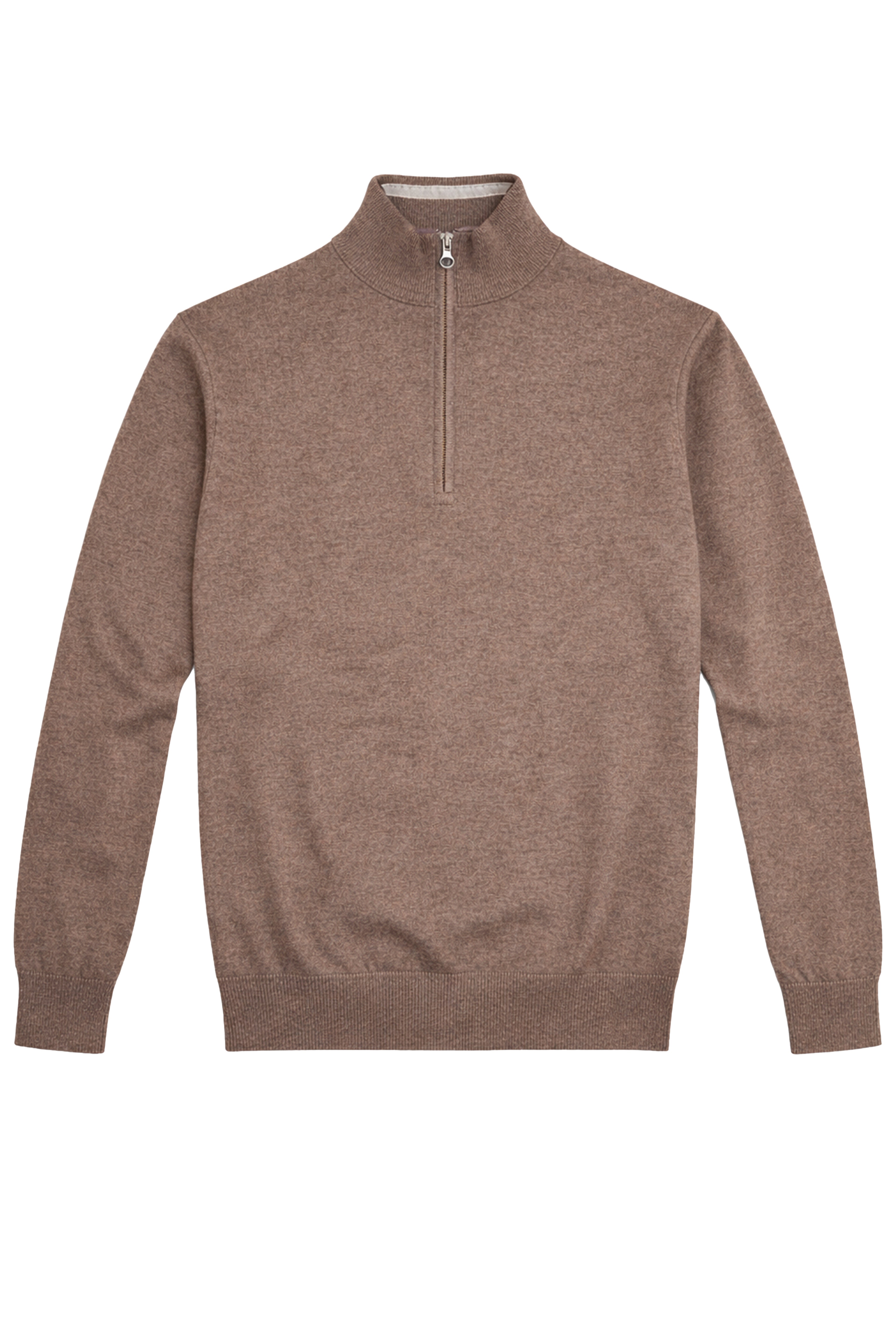 Maglioncino a collo alto mezza zip - 15% Lana