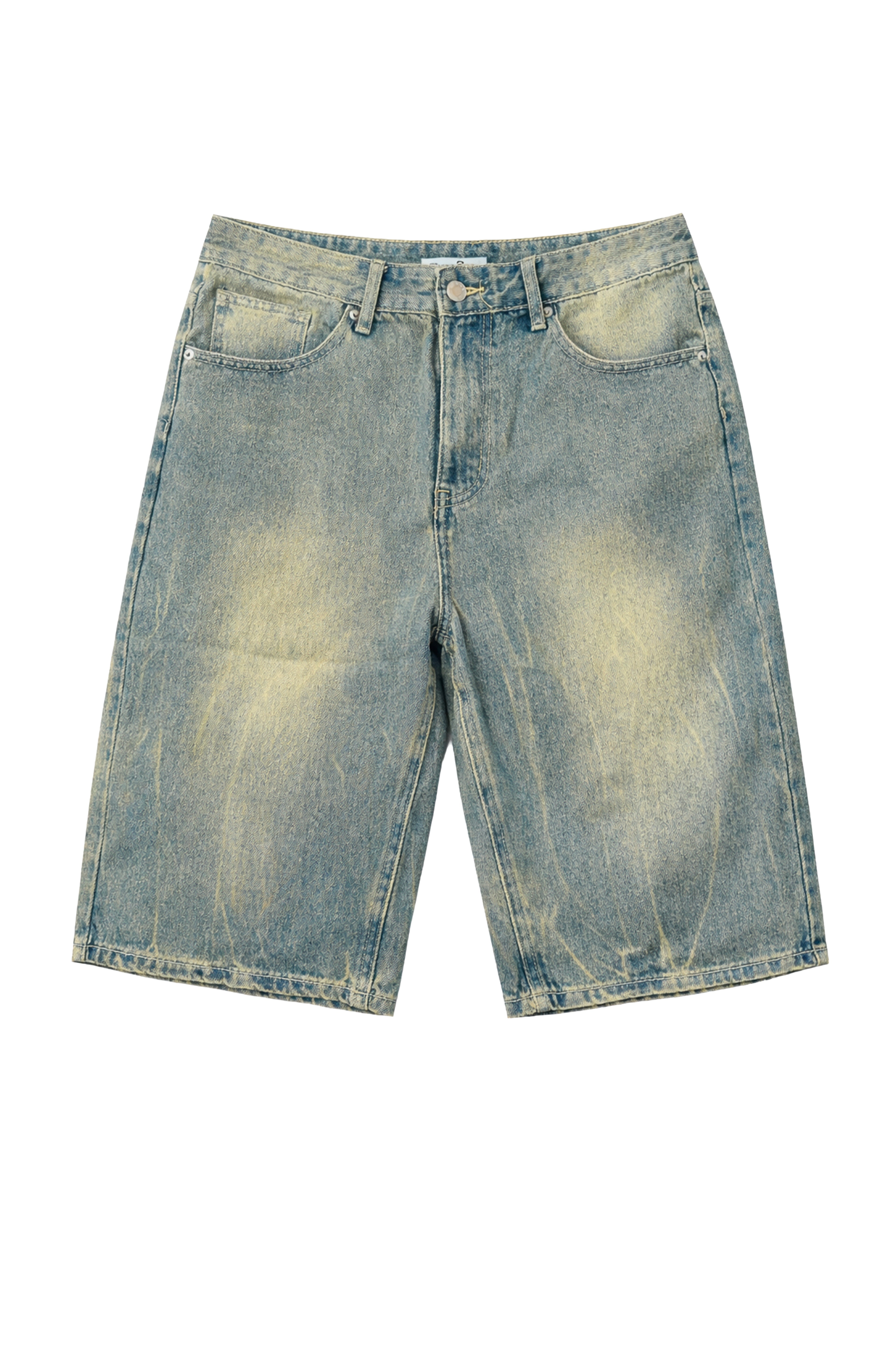 Bermuda slavato jorts fit