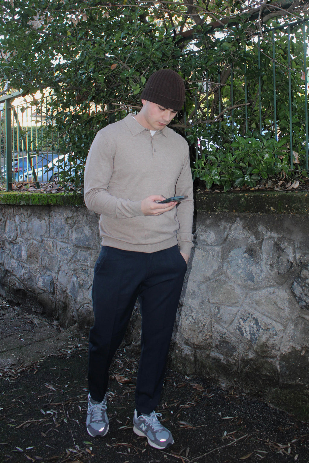 Pantalone sartoriale con risvolto cucito - Regular fit