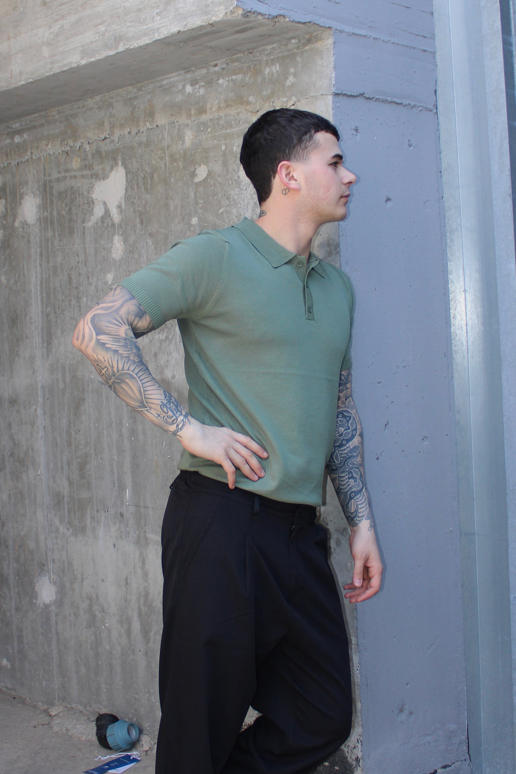 Polo bottoni a maniche corte