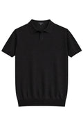 Polo strutturata a maniche corte - 15% seta