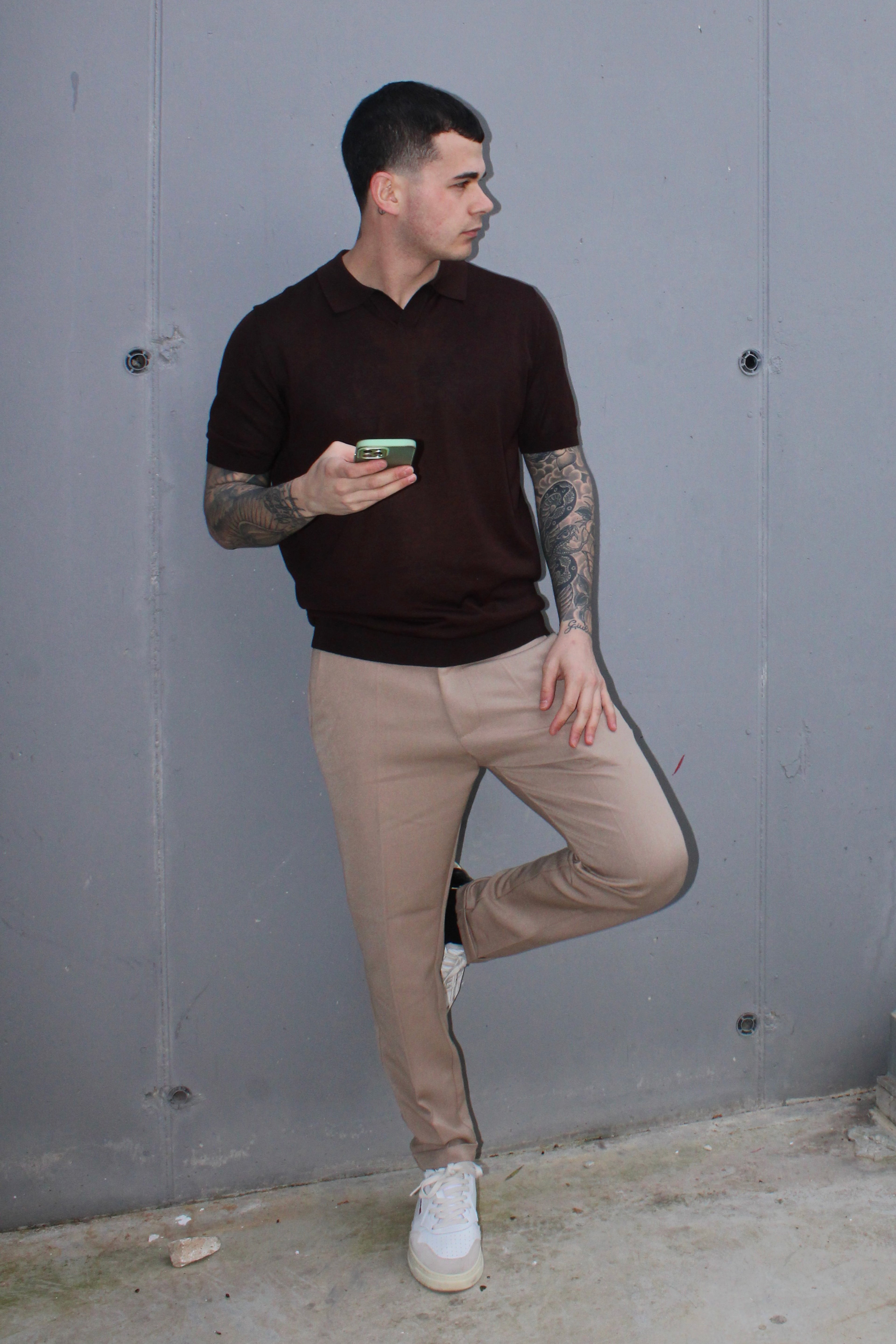 Polo strutturata a maniche corte - 15% seta