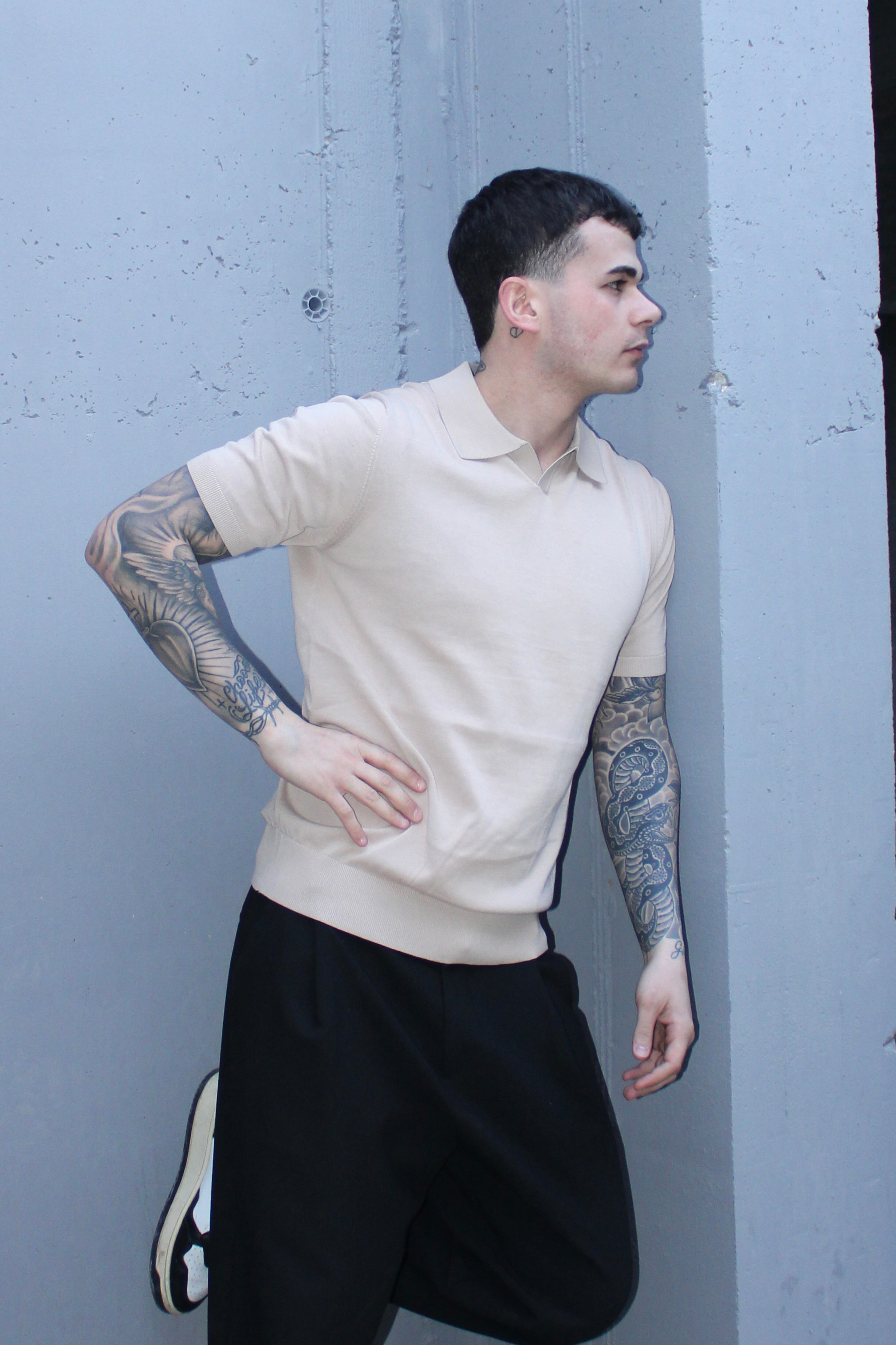 Polo strutturata a maniche corte - 100% cotone