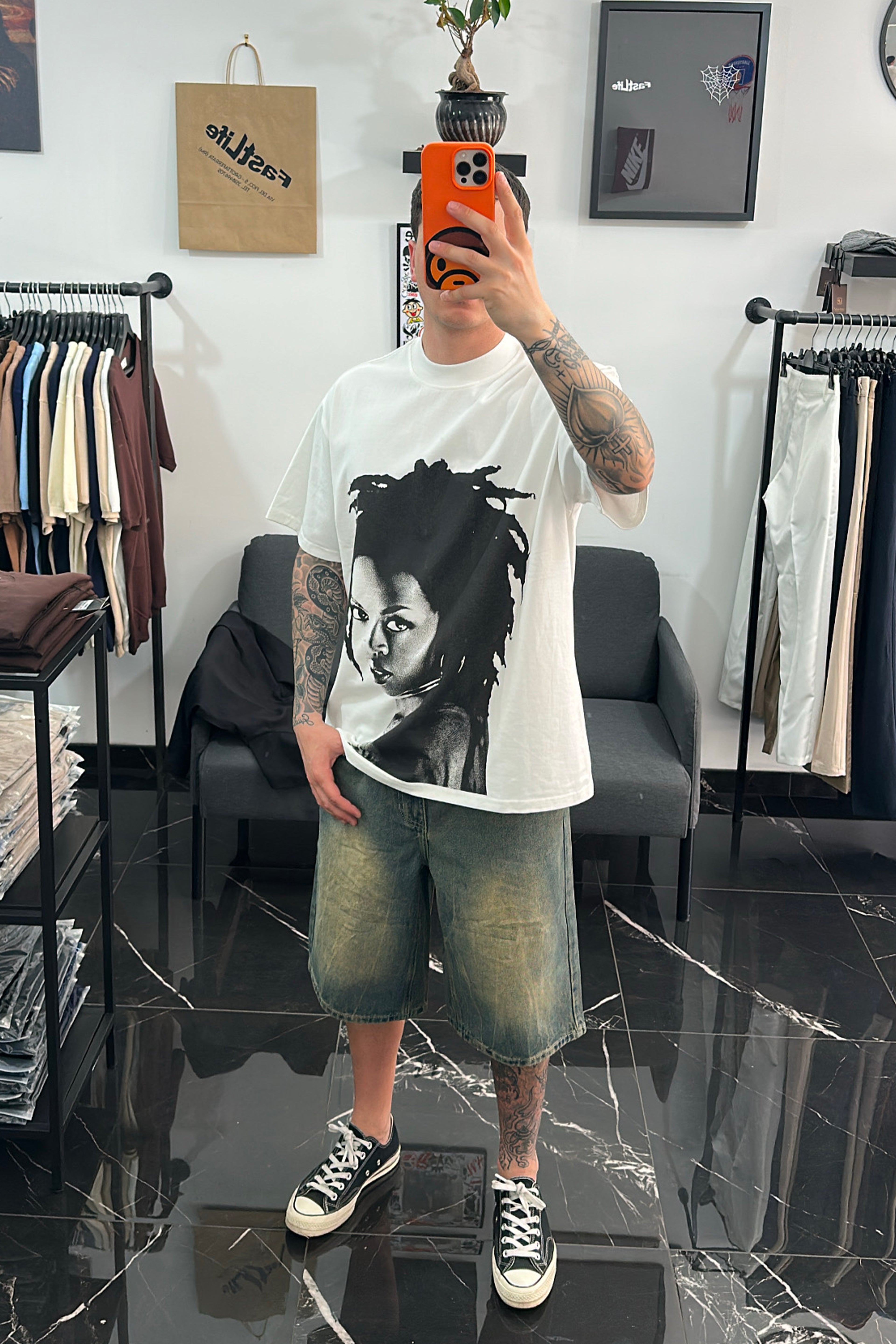 Maglia fit oversize fantasia