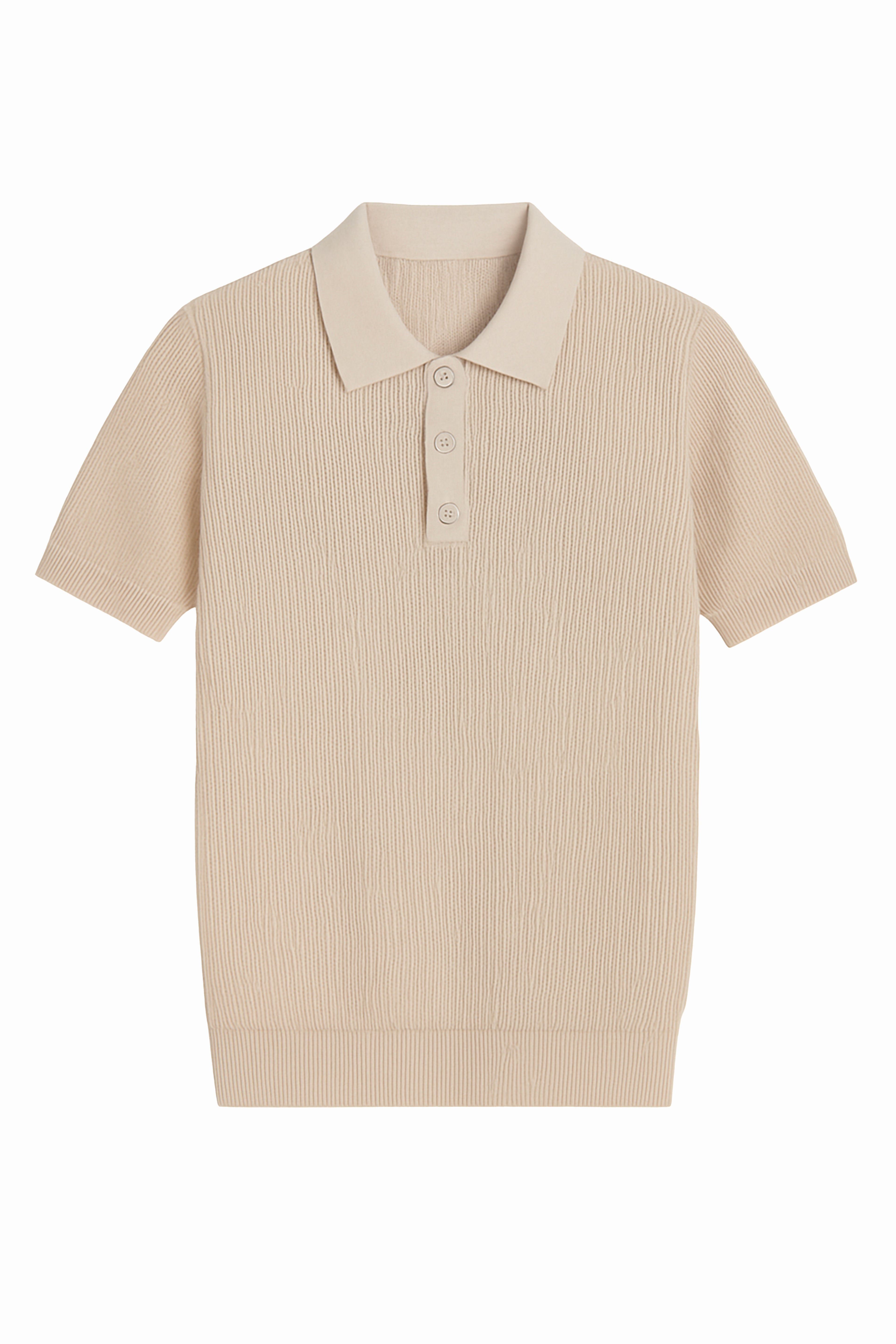 Polo a maniche corte intrecciata