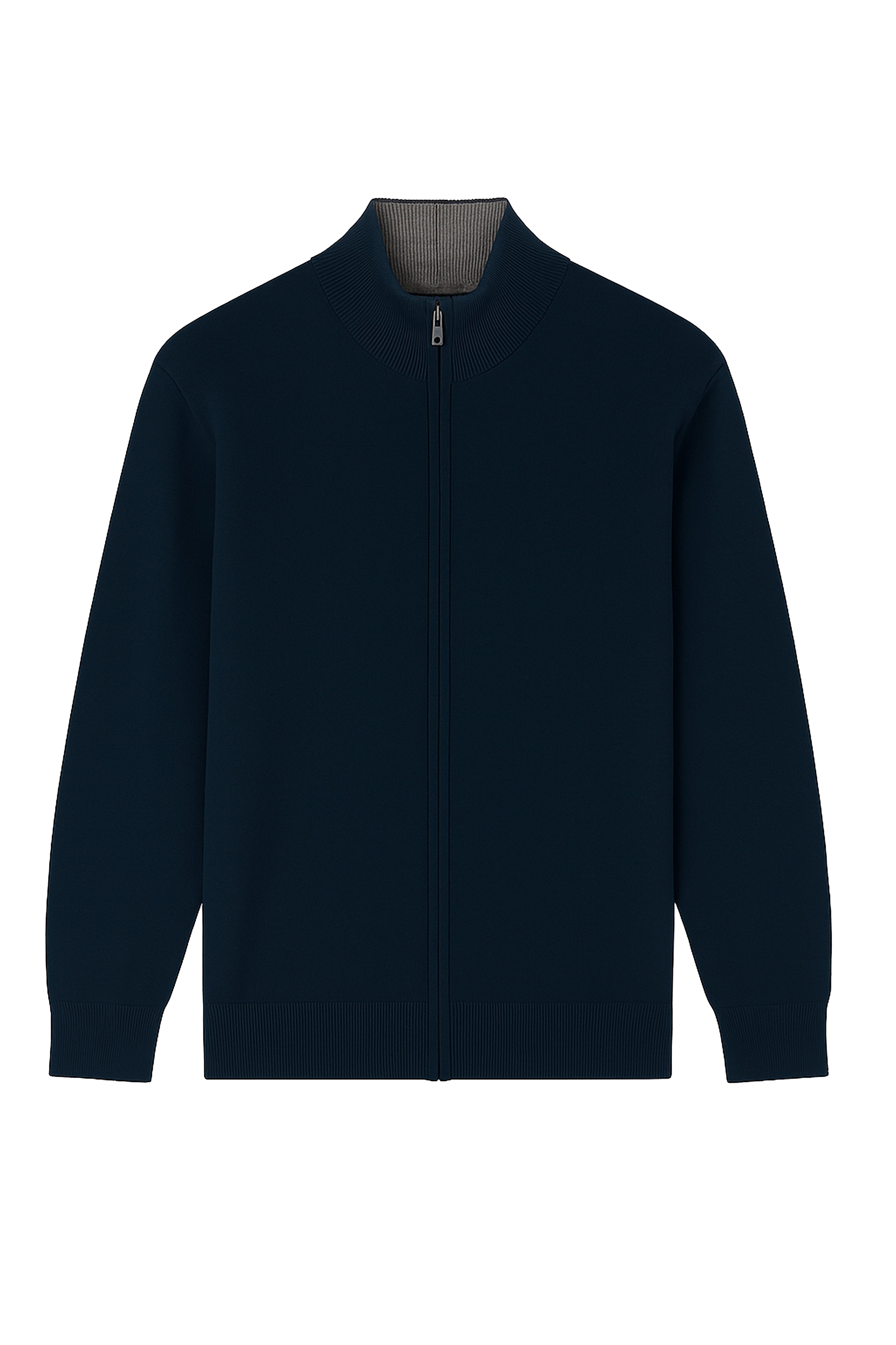 Maglione con zip intera - 20% lana