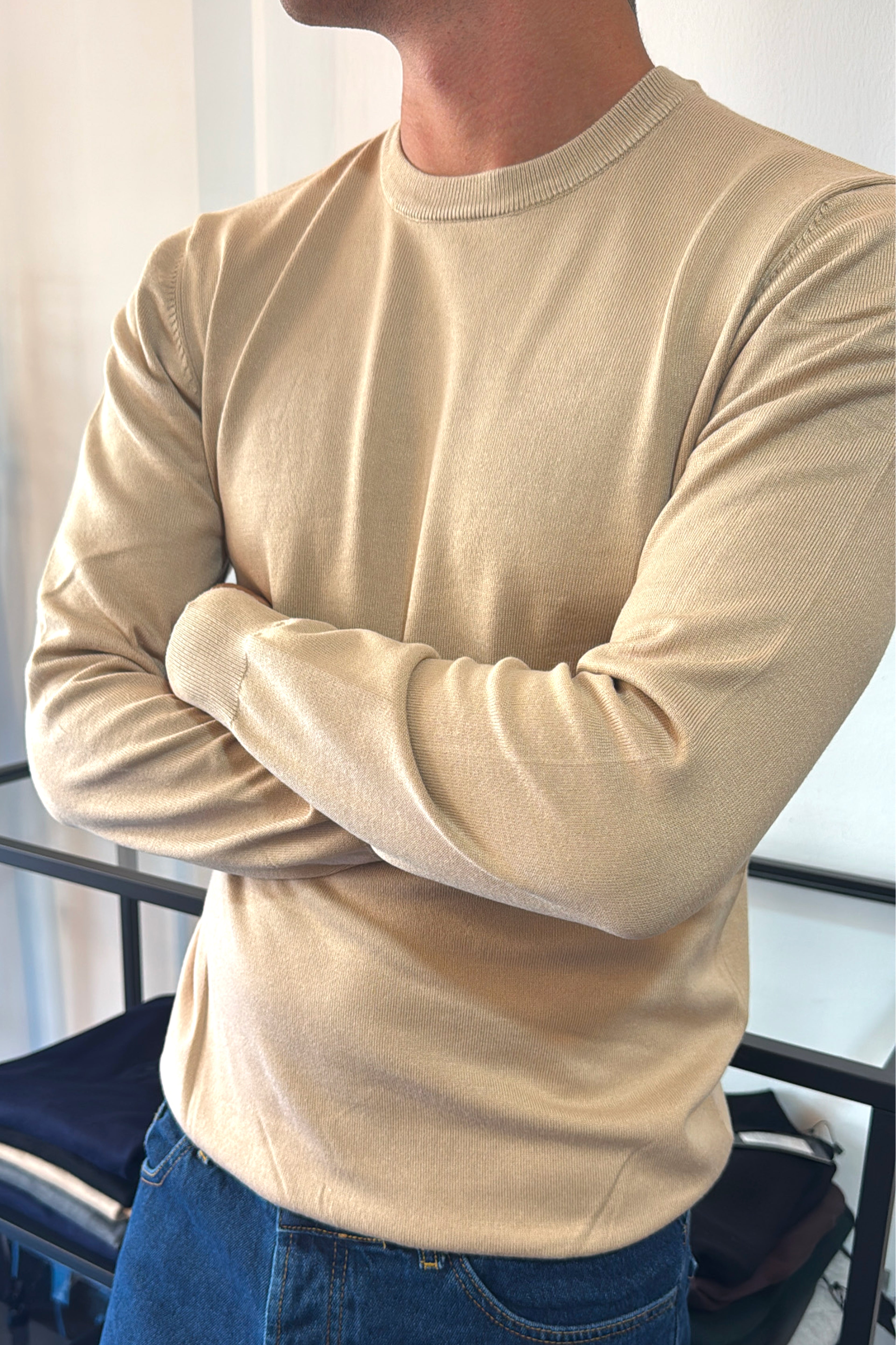 Maglione girocollo manica lunga