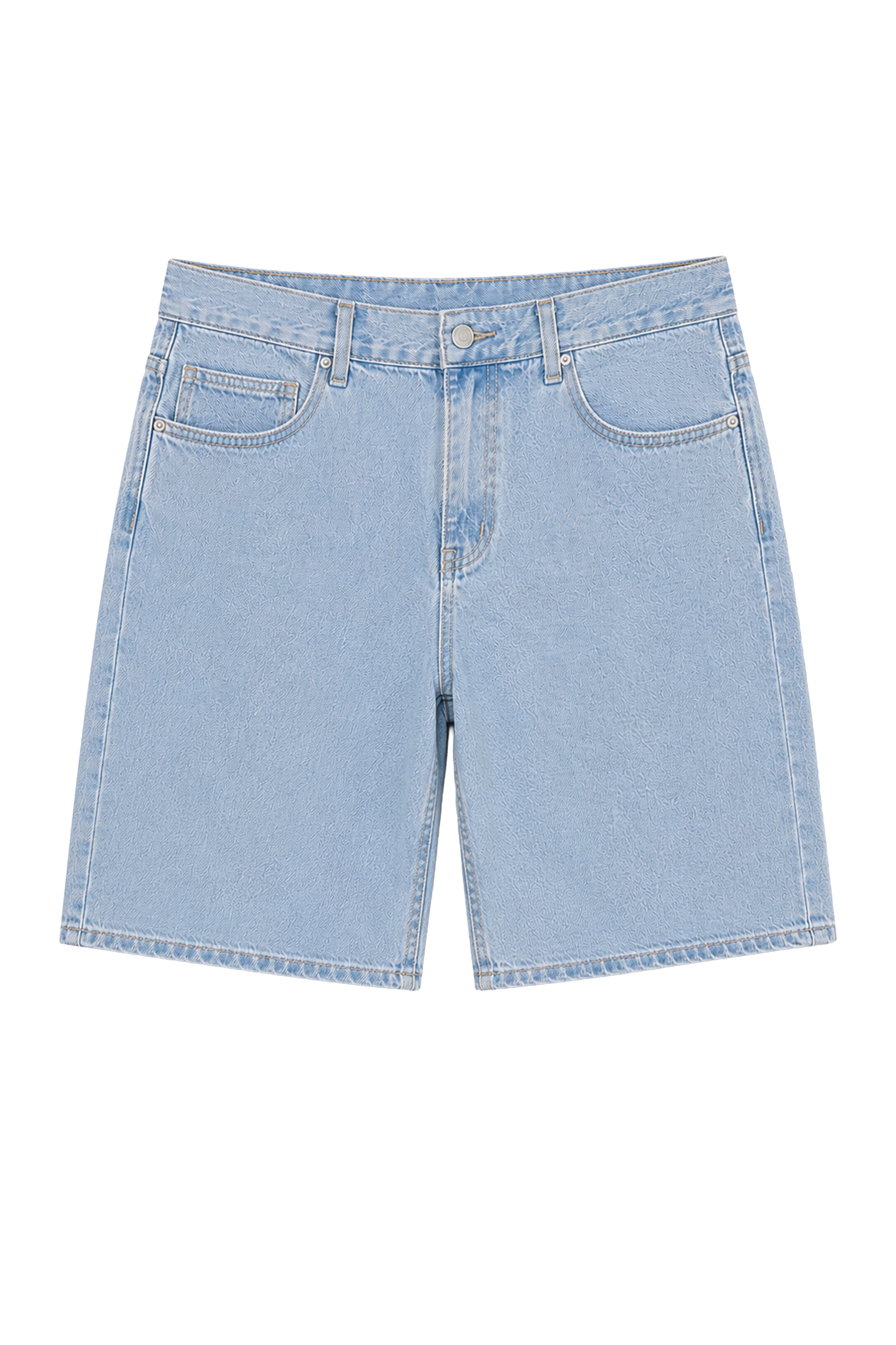 Bermuda jeans balloon fit denim chiaro
