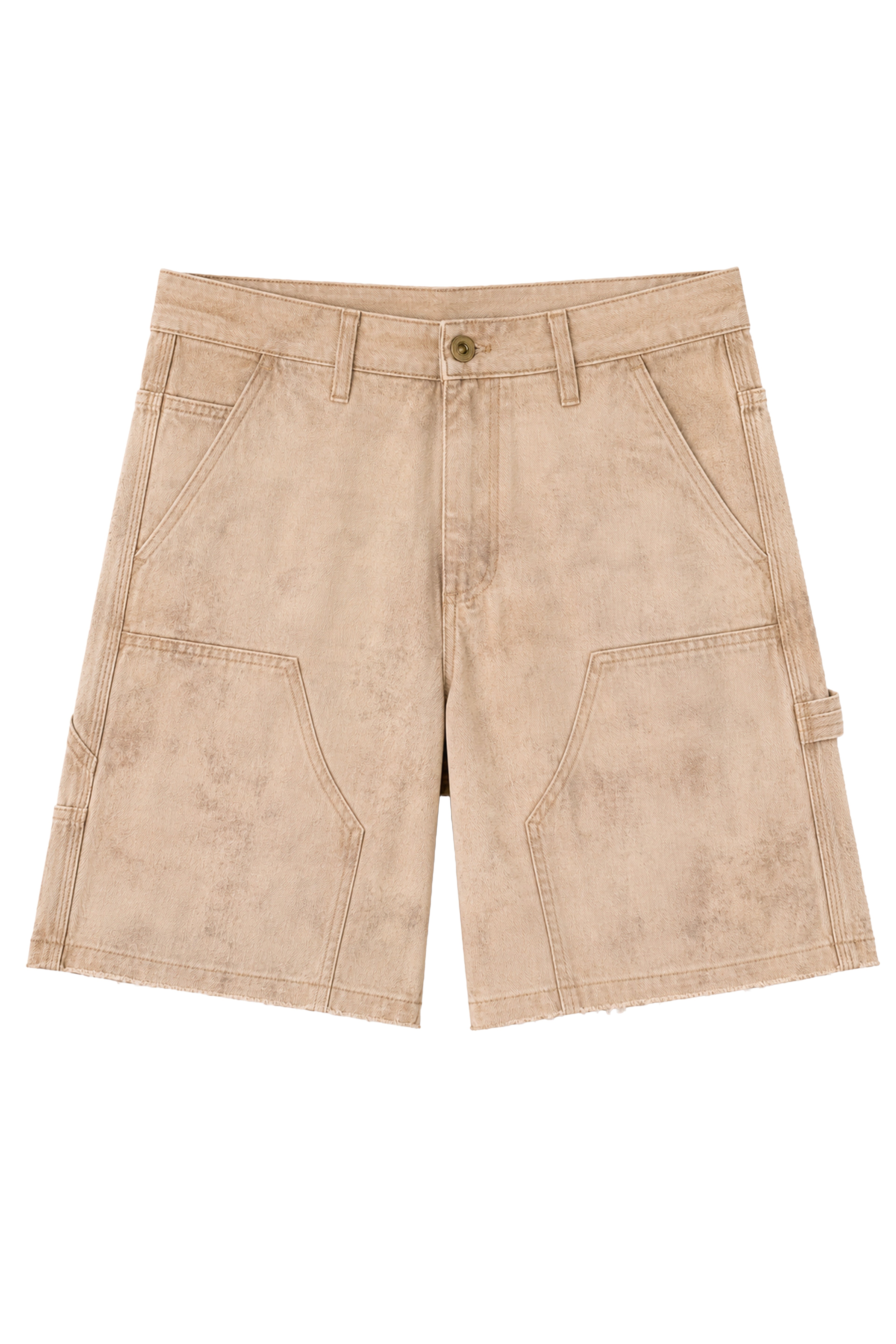 Bermuda jeans loose fit slavato