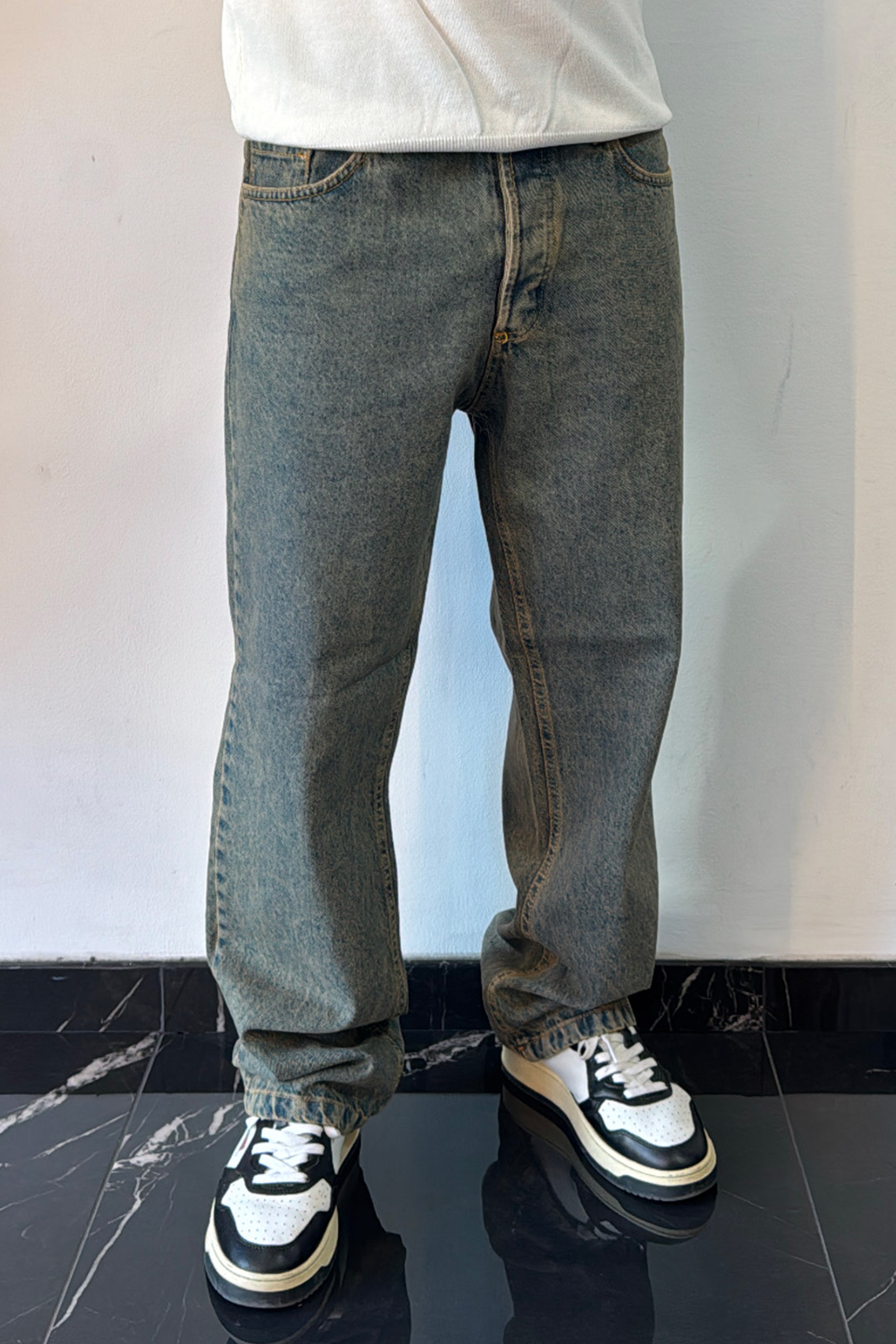 Jeans baggy slavato