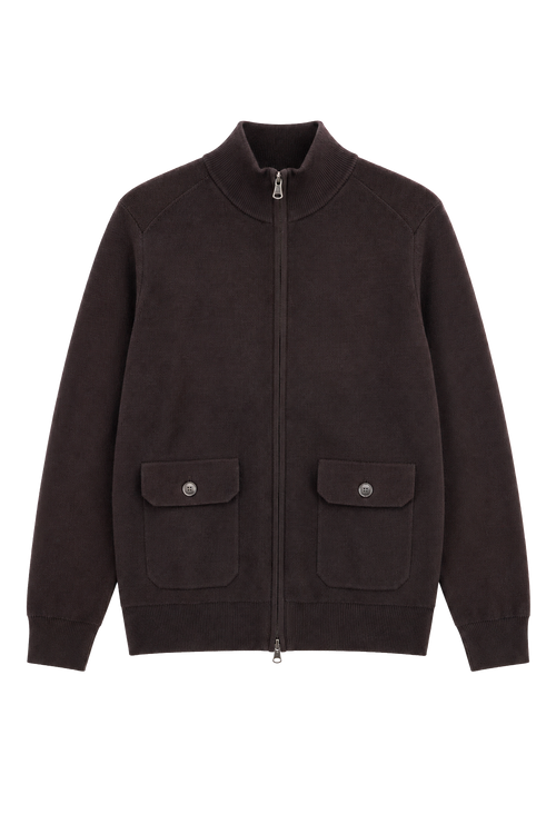 Bomber full zip con tasche
