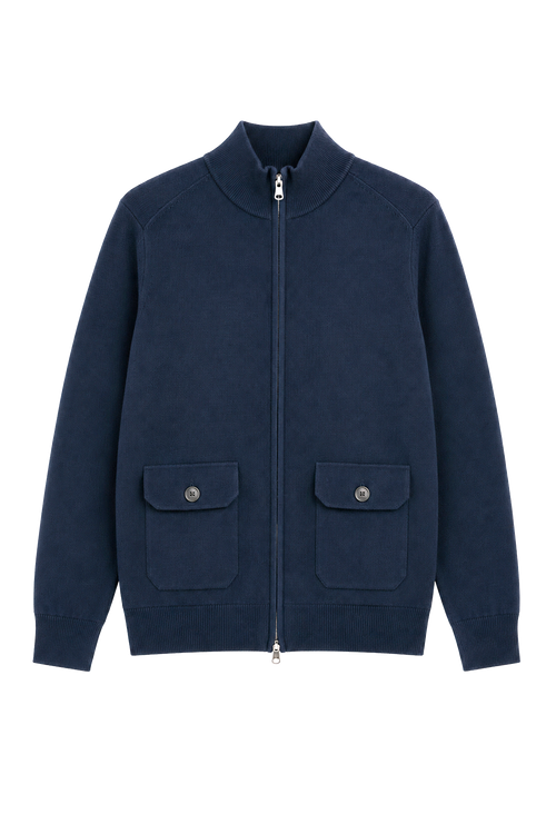 Bomber full zip con tasche