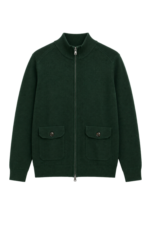 Bomber full zip con tasche