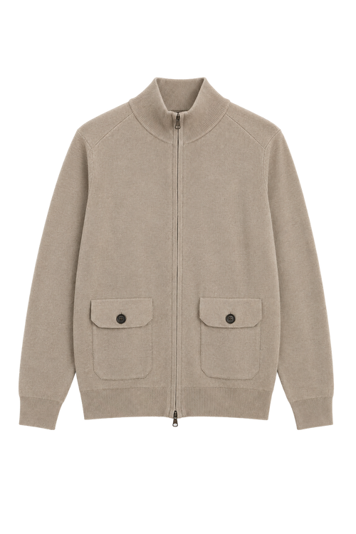 Bomber full zip con tasche