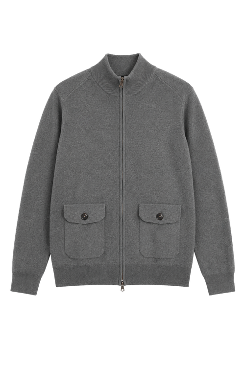 Bomber full zip con tasche