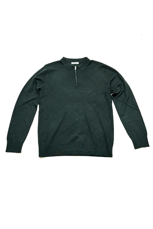 Polo a manica lunga con zip