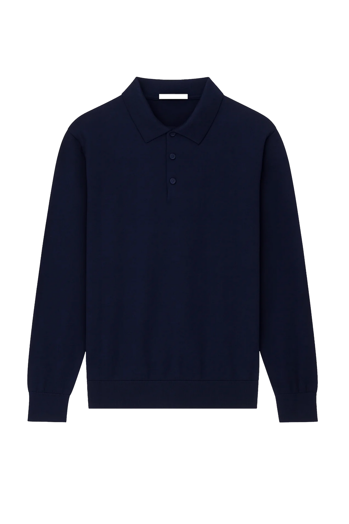 Polo manica lunga con bottoni - 55% viscosa