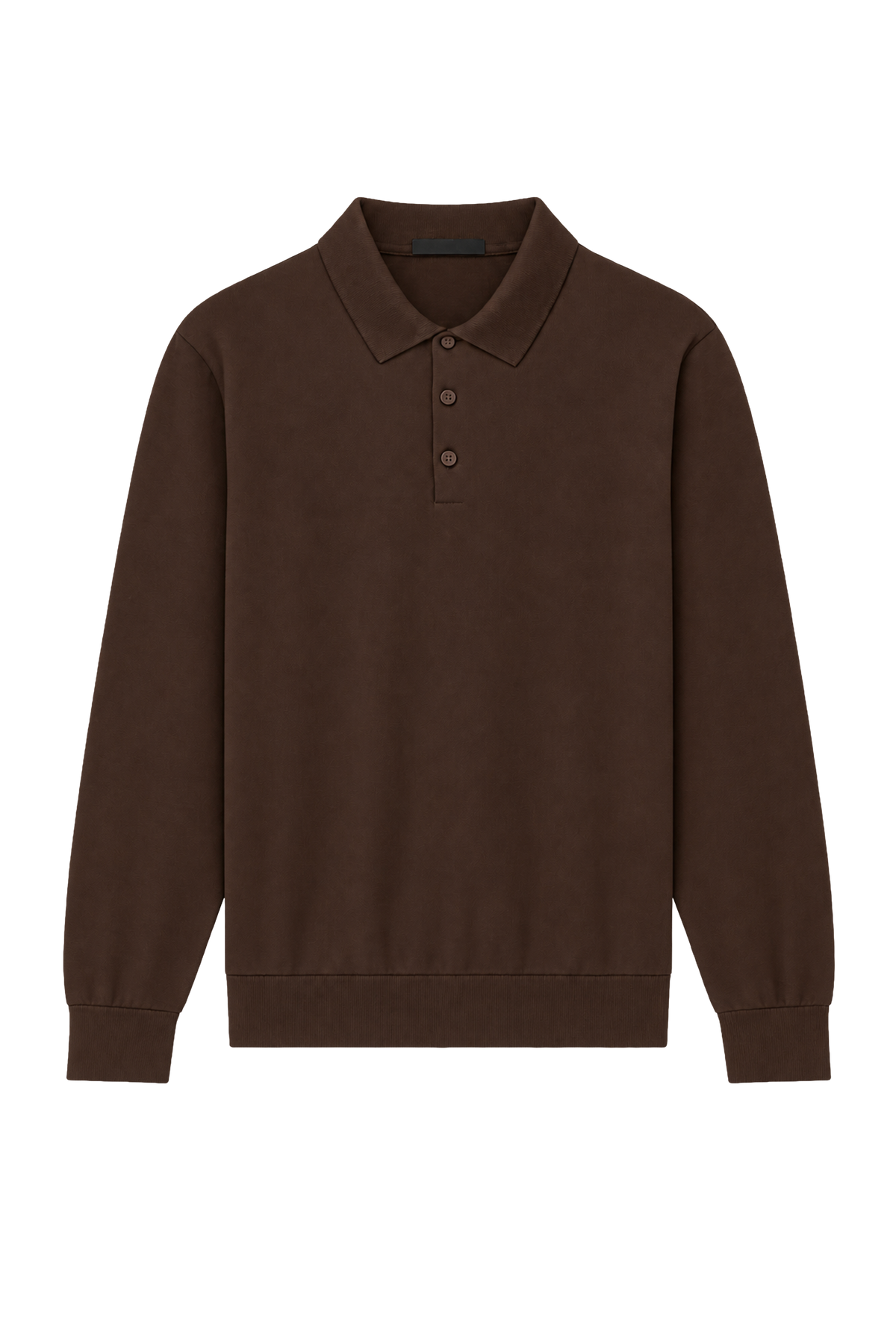 Polo manica lunga con bottoni - 55% viscosa