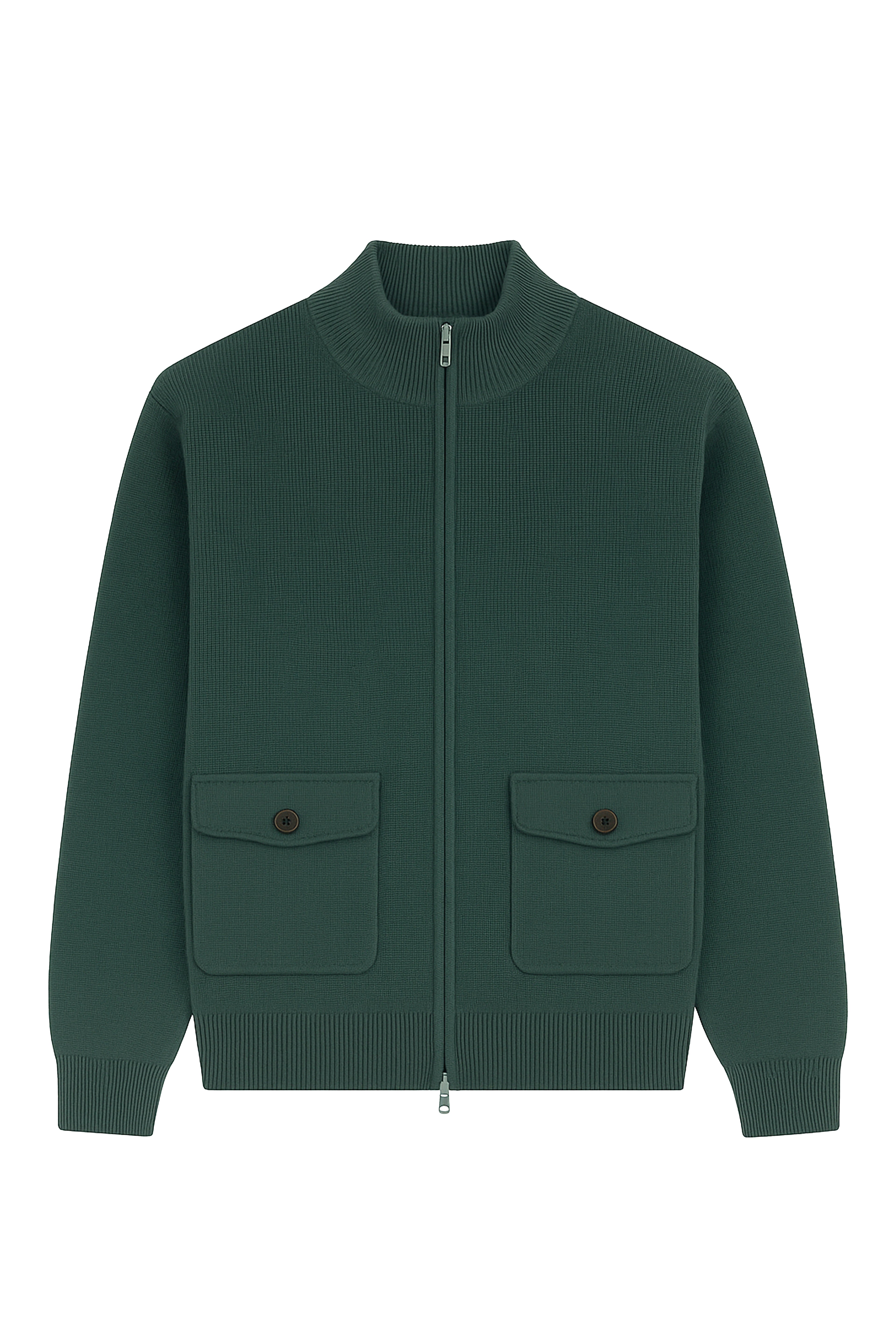 Pullover con zip - Tasca con bottone