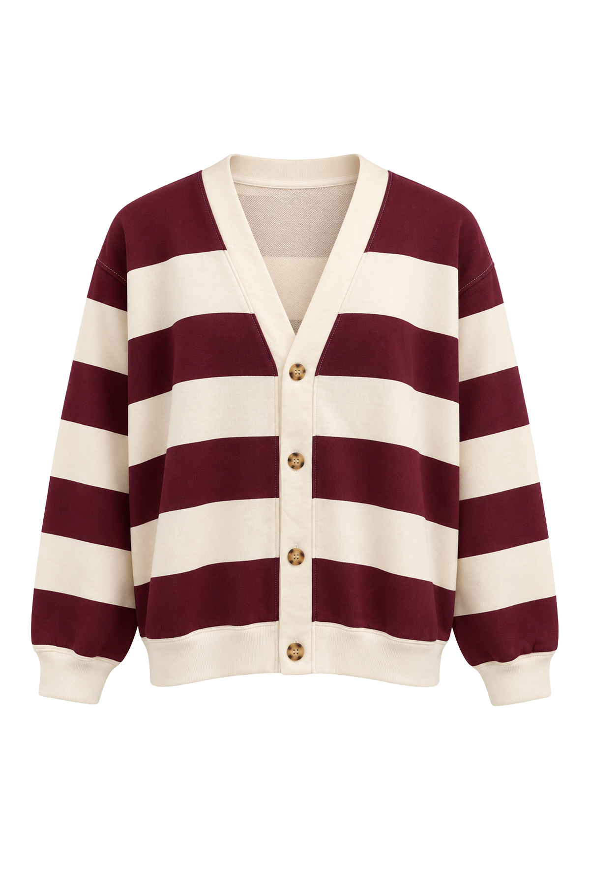 Cardigan a righe con bottoni