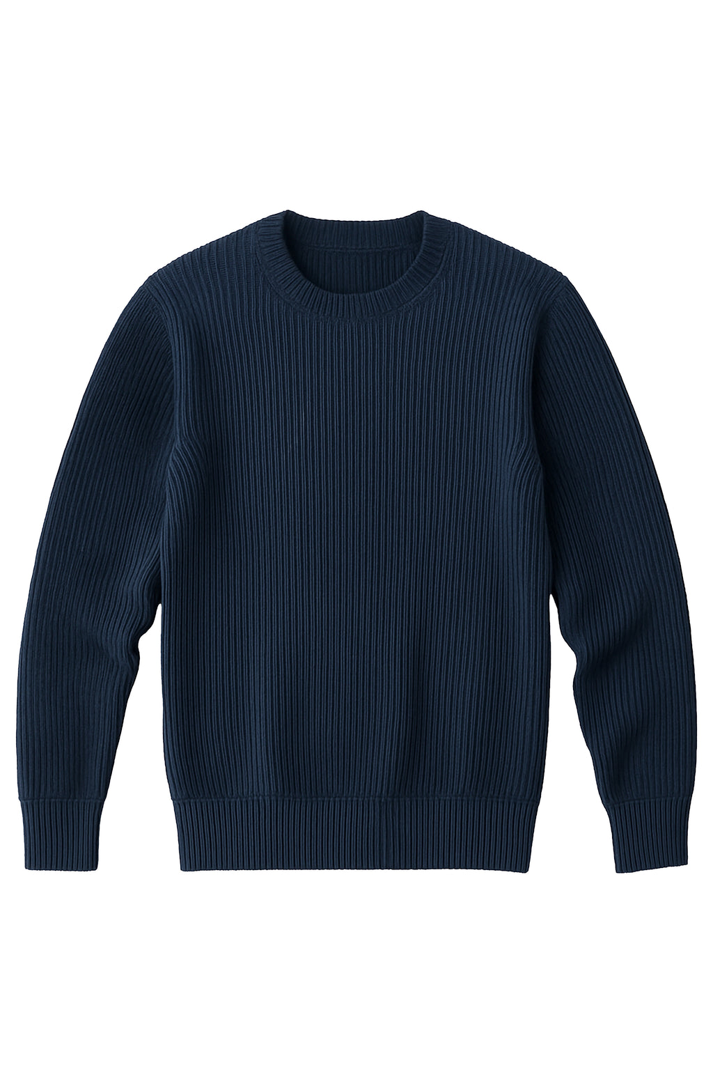 Maglione girocollo a coste inglese