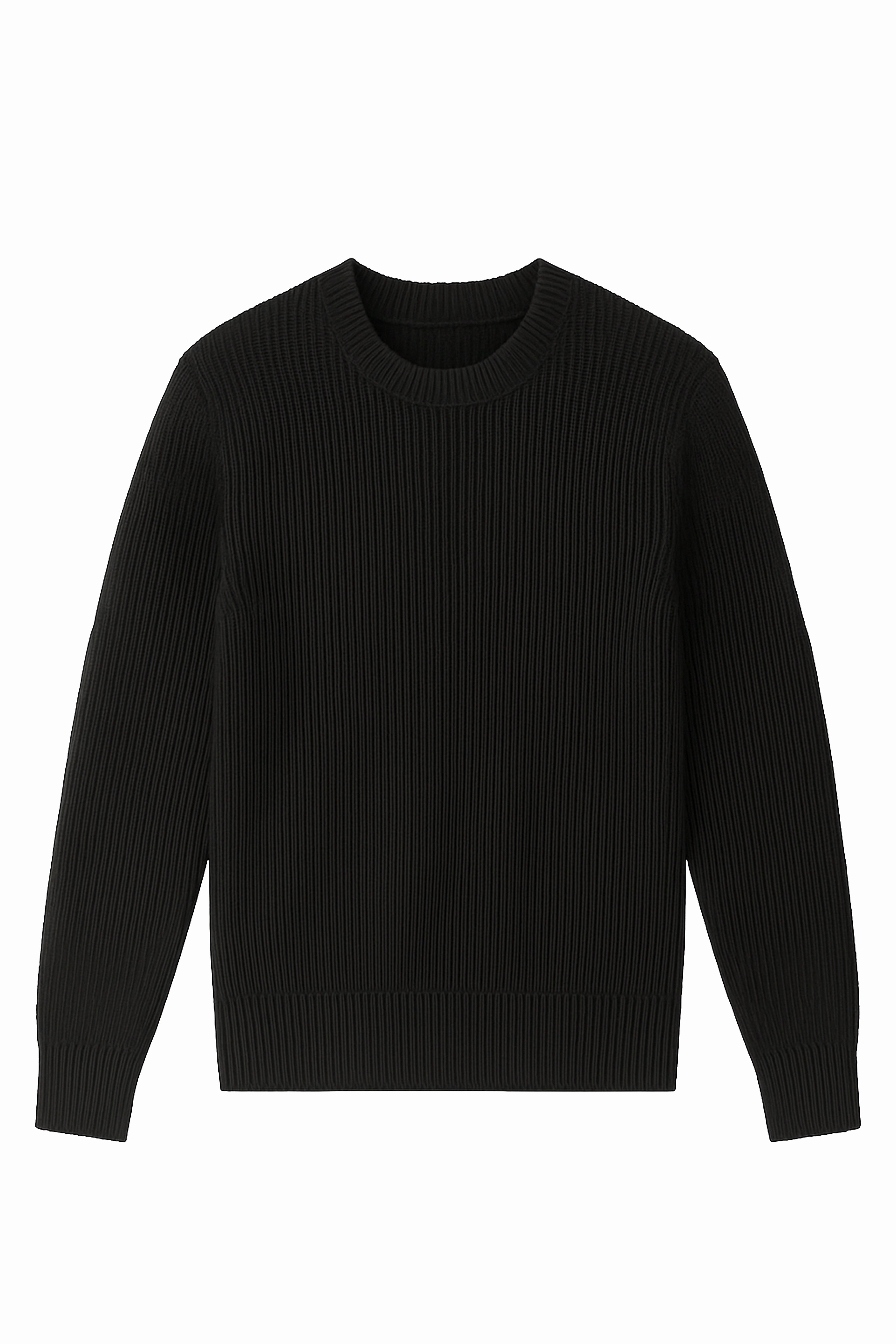 Maglione girocollo a coste inglese