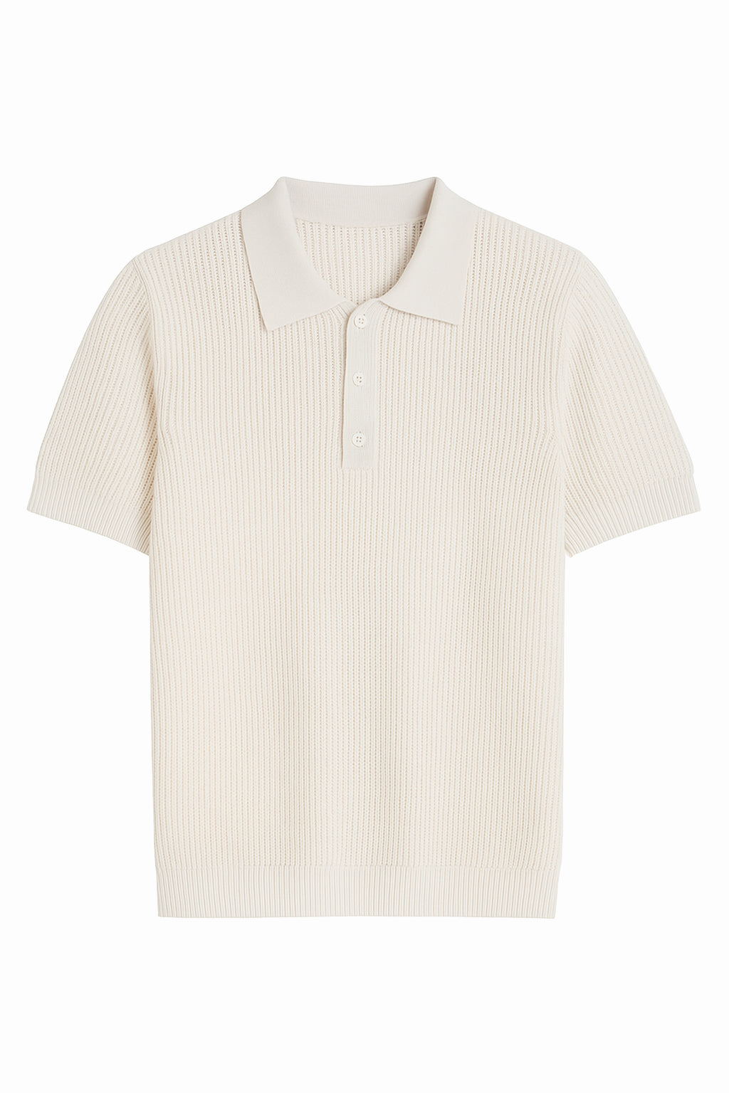 Polo a maniche corte intrecciata