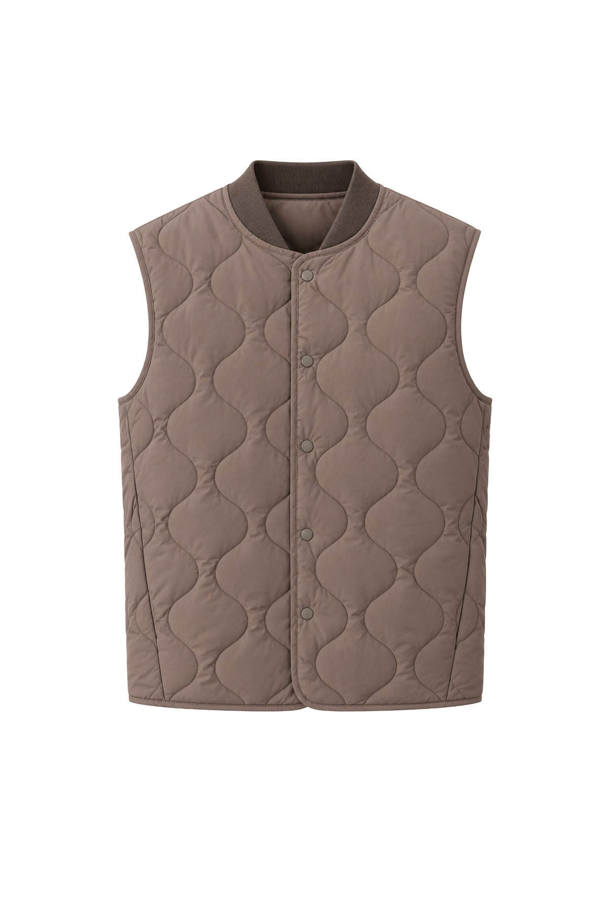 Gilet trapuntato con bottoni