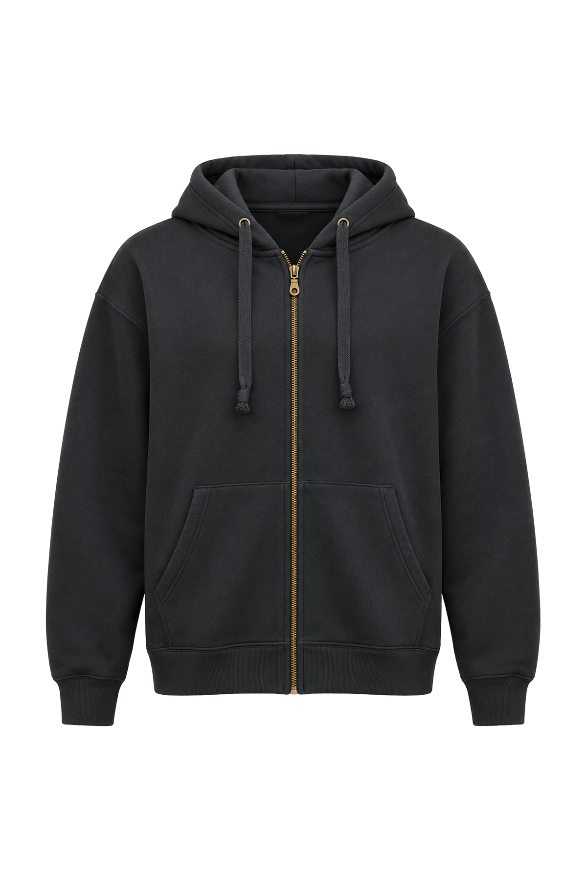 Felpa regular fit con zip - 80% cotone