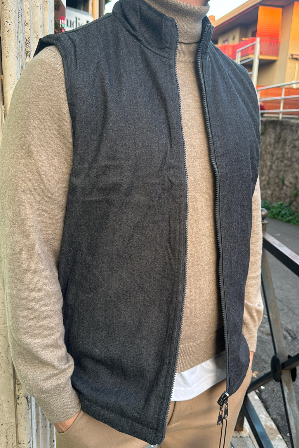 Gilet sartoriale reversibile