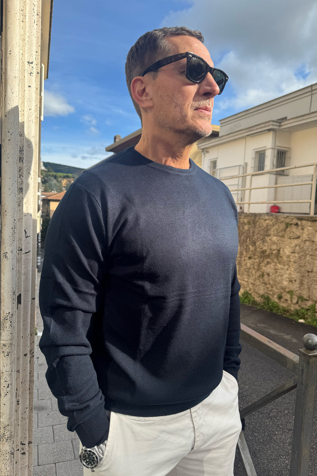 Maglione girocollo - 20% lana