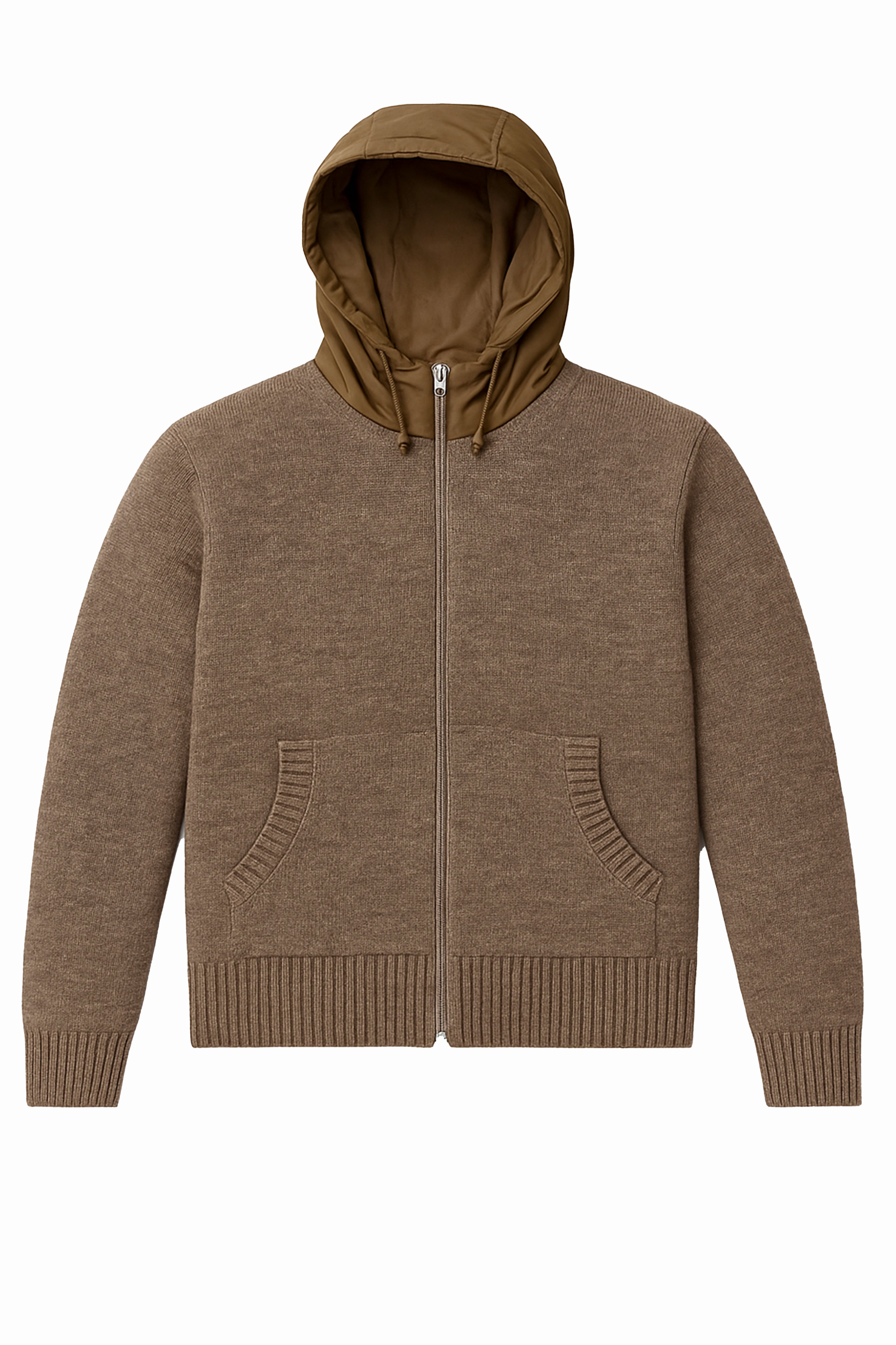 Giacca in maglia con cappuccio