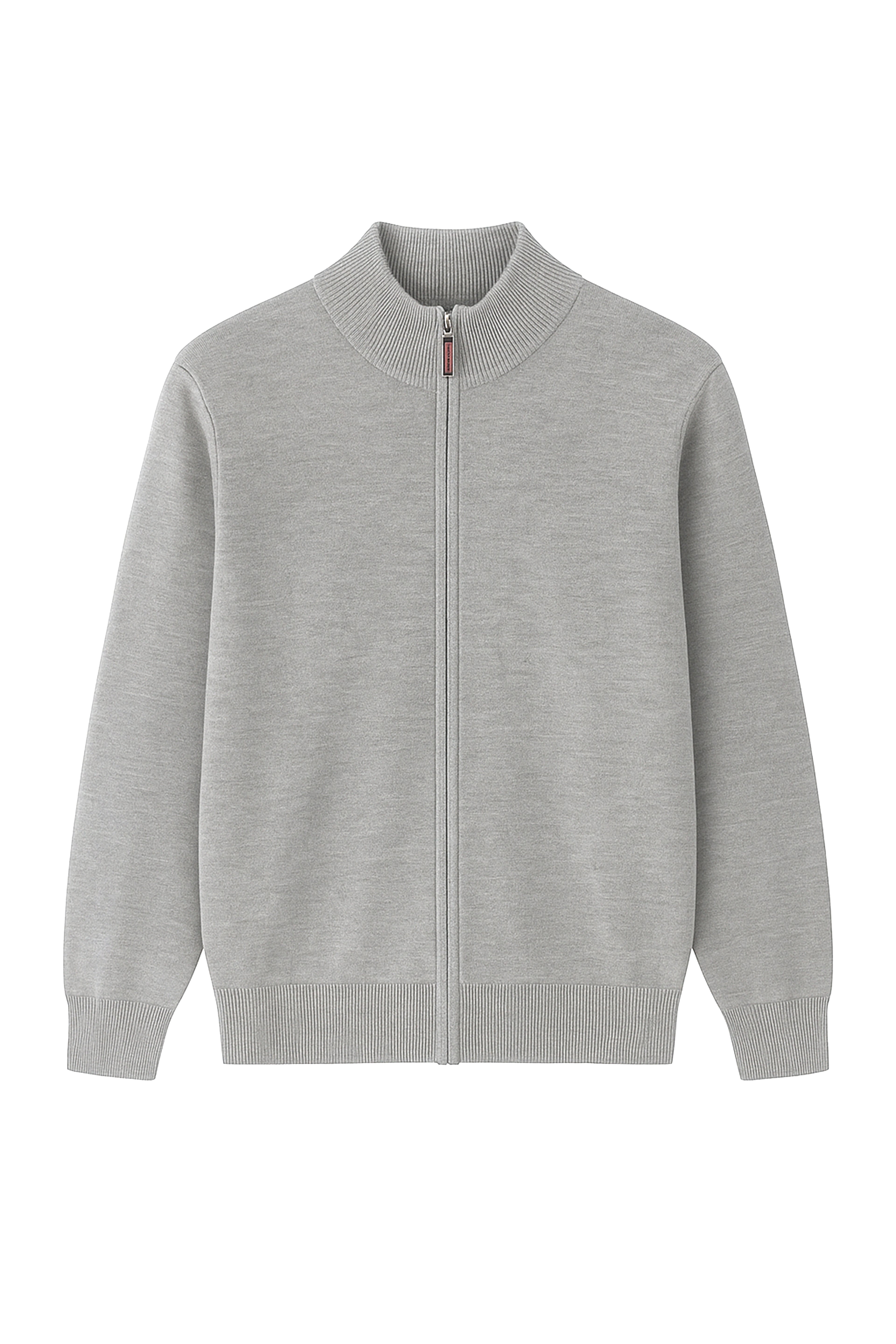 Maglione con zip intera - 20% lana