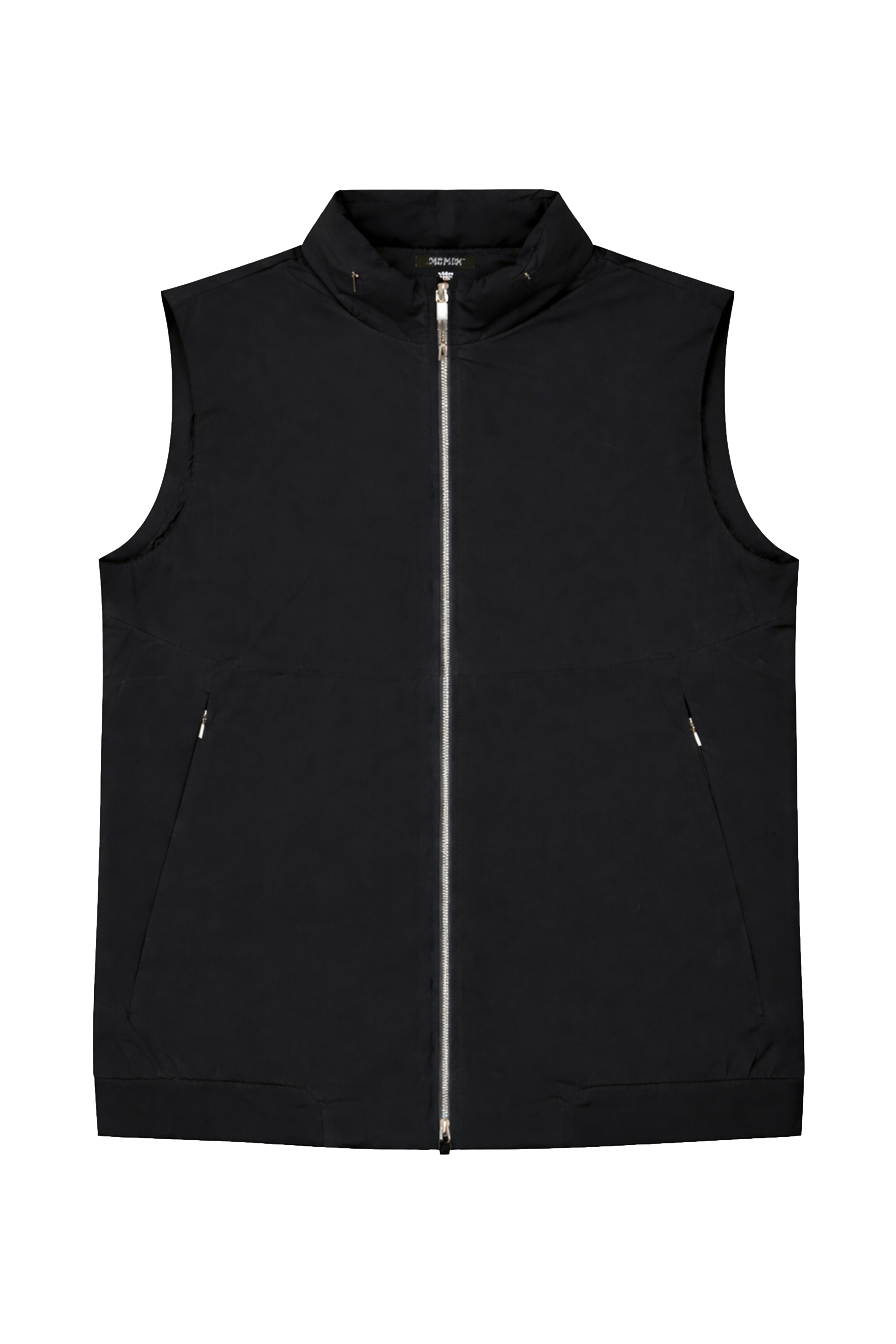 Gilet smanicato in tessuto tecnico liscio
