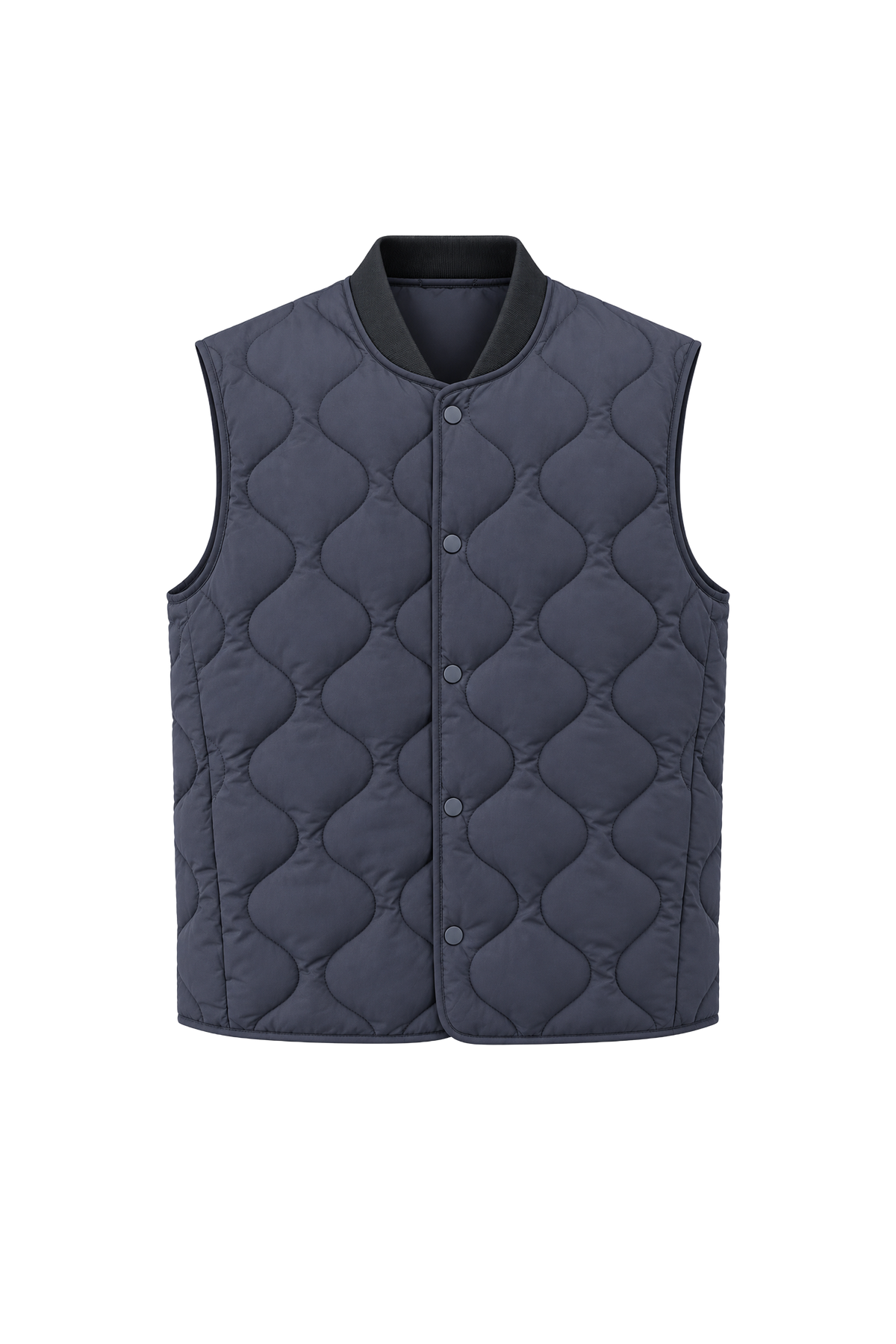 Gilet trapuntato con bottoni