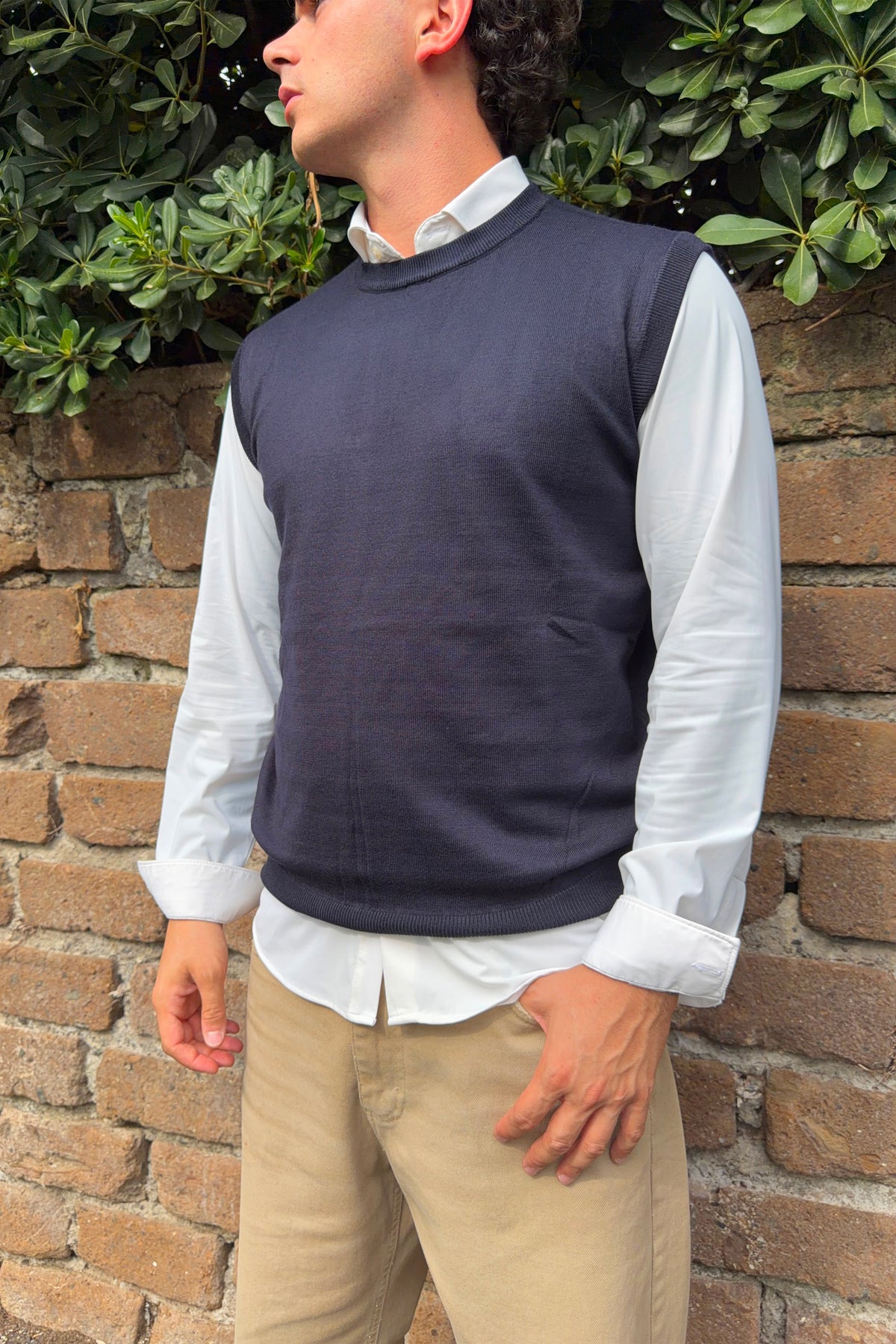 Smanicato girocollo - 55% viscosa