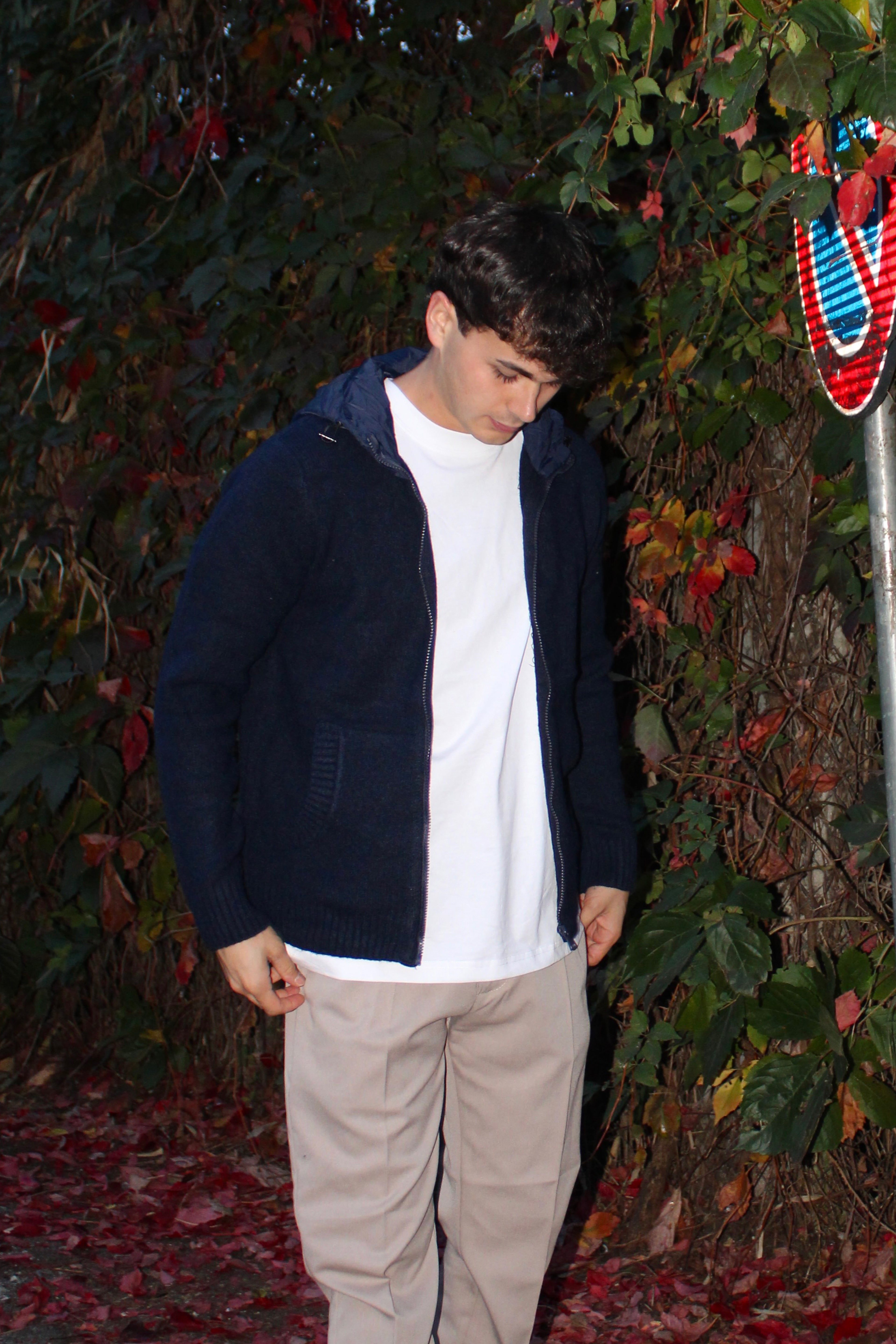 Giacca in maglia con cappuccio